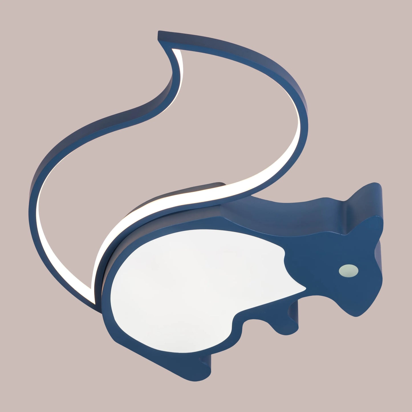 Snappy Squirrel (Blue, Built-In LED with Remote Control) Kid's Room Ceiling Light