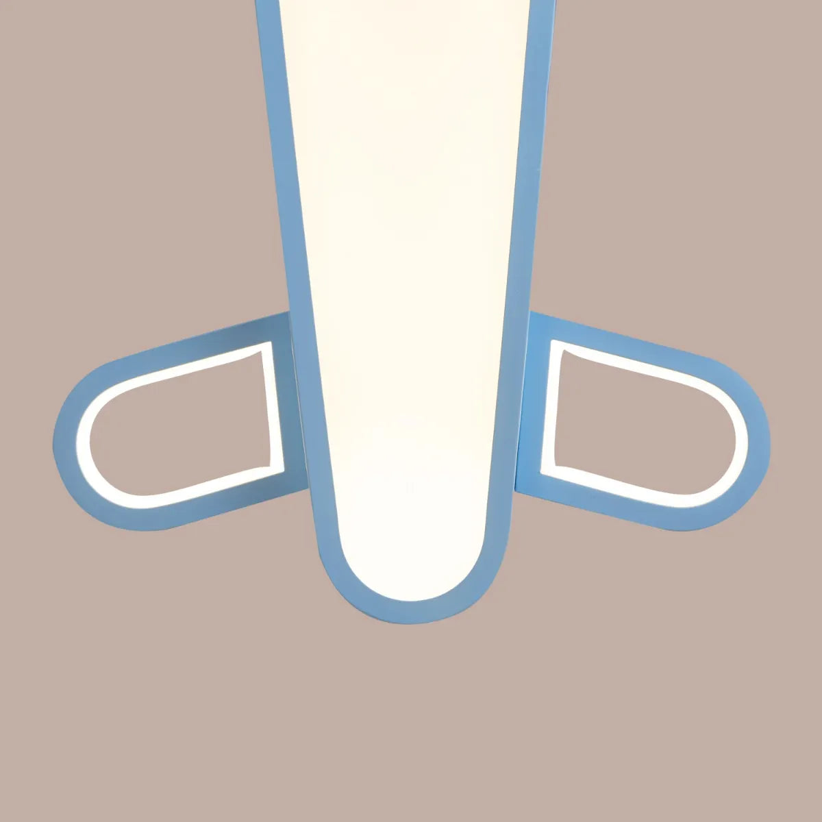 Blue airplane-themed LED ceiling light with remote control for kid's room