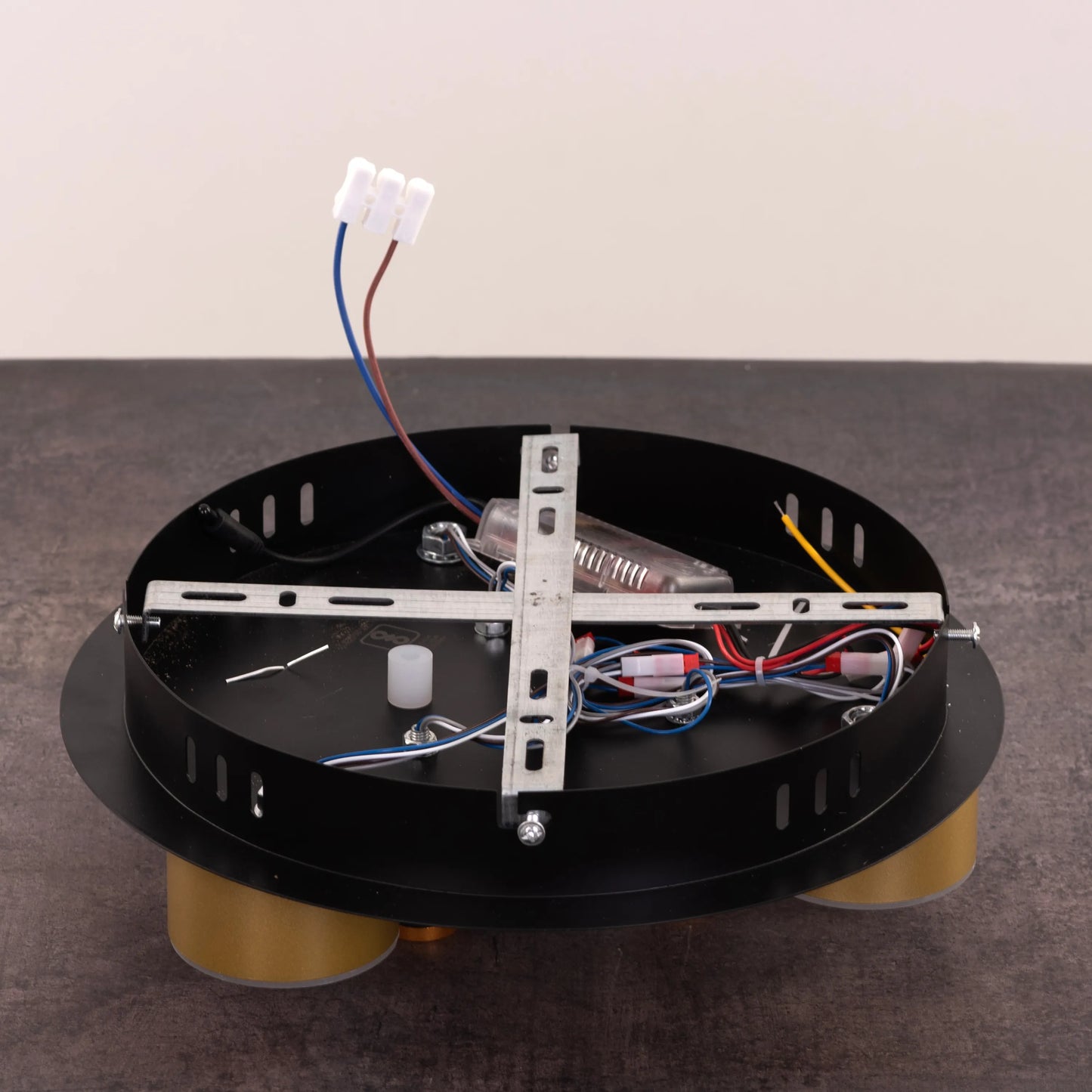 Meet And Greet (Gold, Dimmable LED with Remote Control, 3 Head) Crystal Ceiling Light