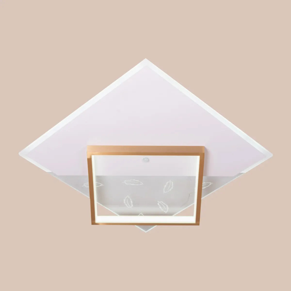 Middle Of Never gold dimmable LED ceiling light with remote