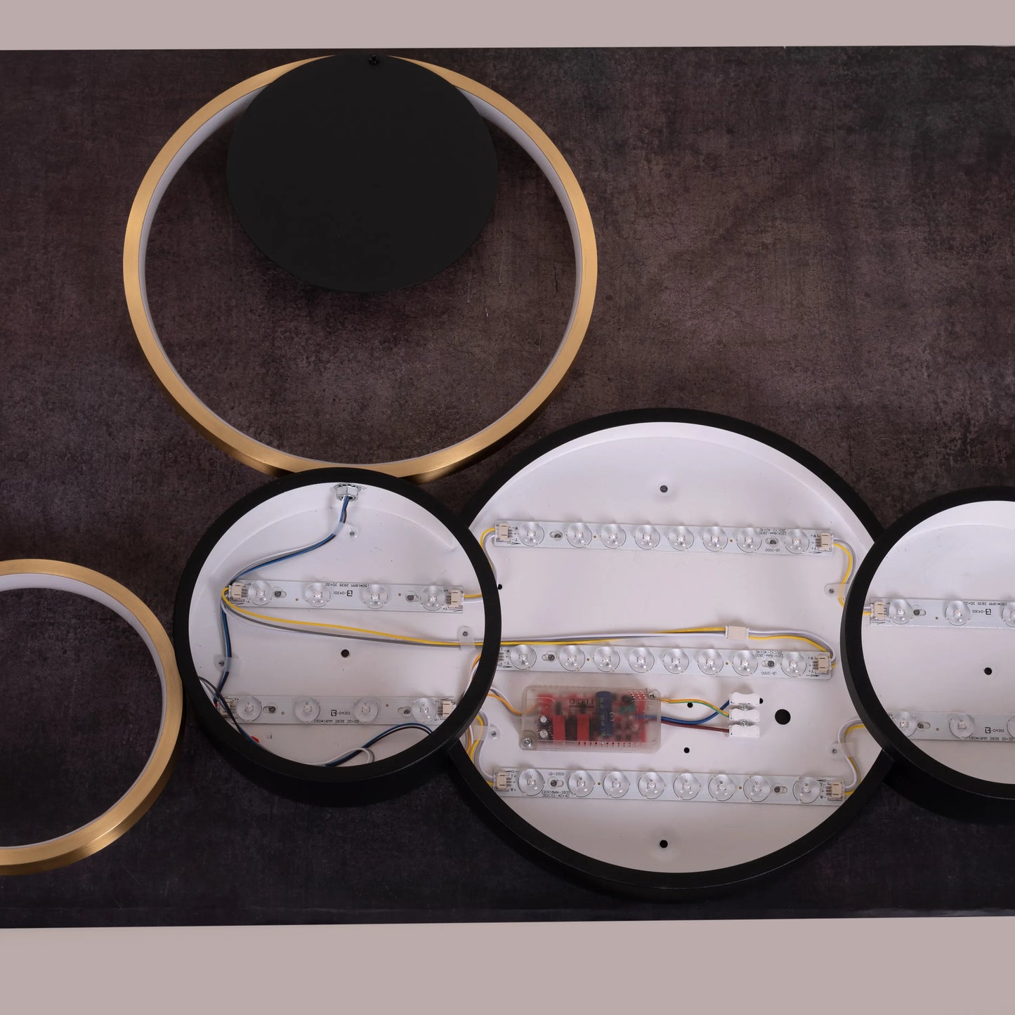 Redirected (Black, 3 Colour Dimmable LED with Remote Control) Ceiling Light