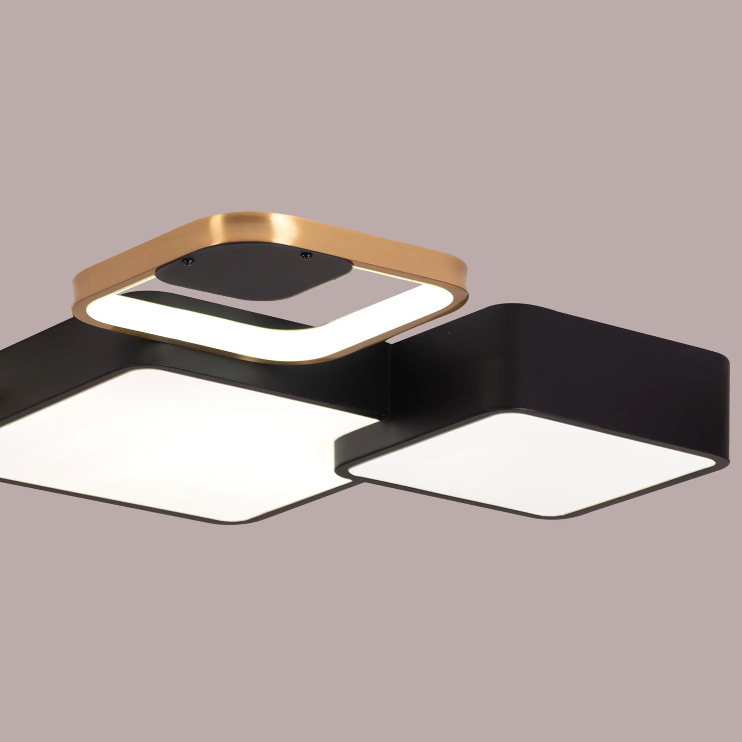 Undivided (Black, 3 Colour Dimmable LED with Remote Control) Ceiling Light