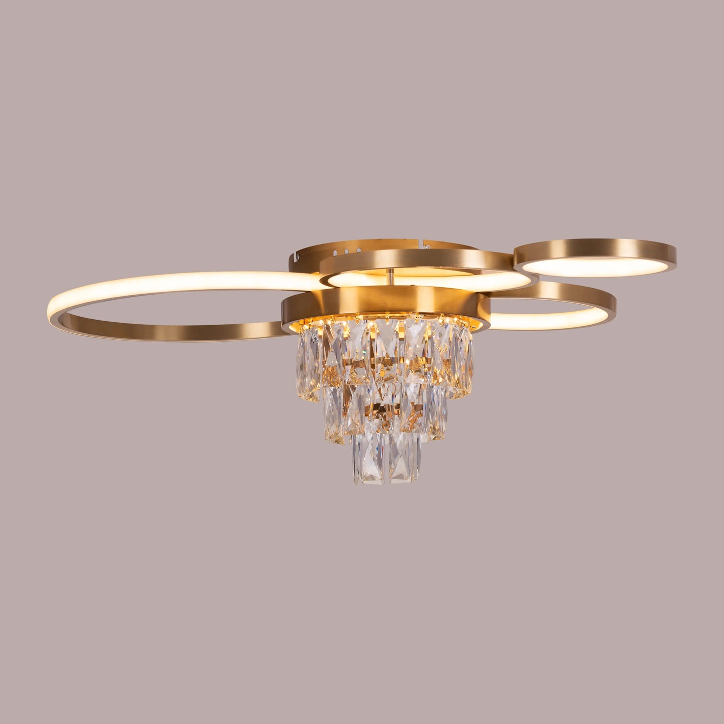 Make It Rain Signature ceiling light with remote control and gold finish.