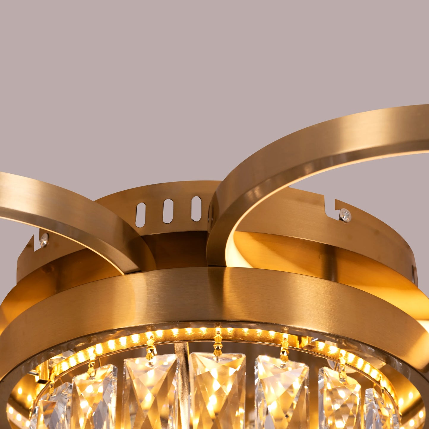Make It Rain Signature (Gold, 3 Colour Dimmable LED with Remote Control) Crystal Ceiling Light