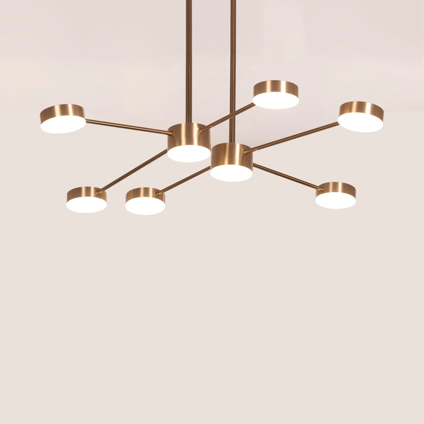 Walk On By Gold Ceiling Chandelier illuminating an elegant dining room