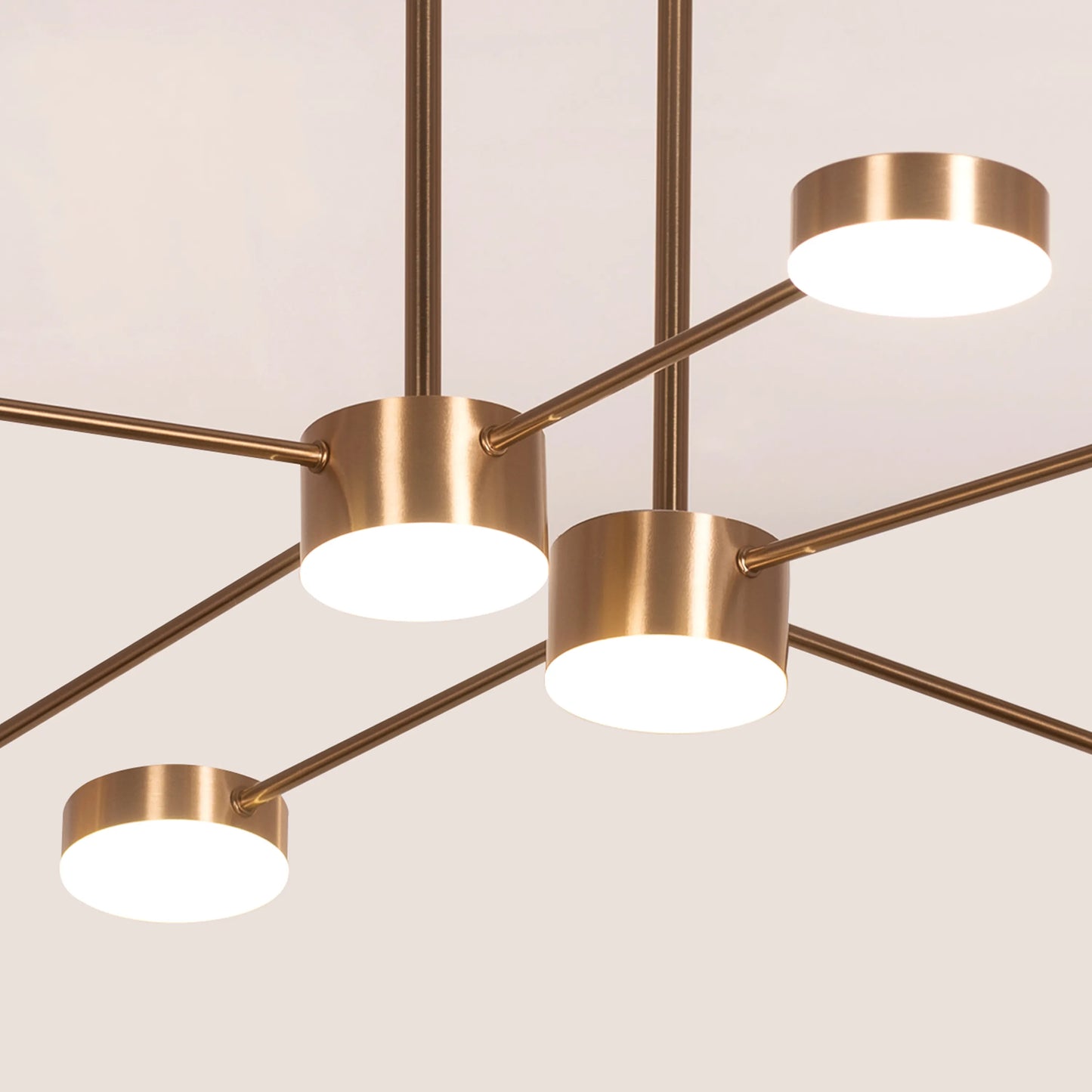 Walk On By (Gold, Dimmable LED with Remote Control) Ceiling Chandelier