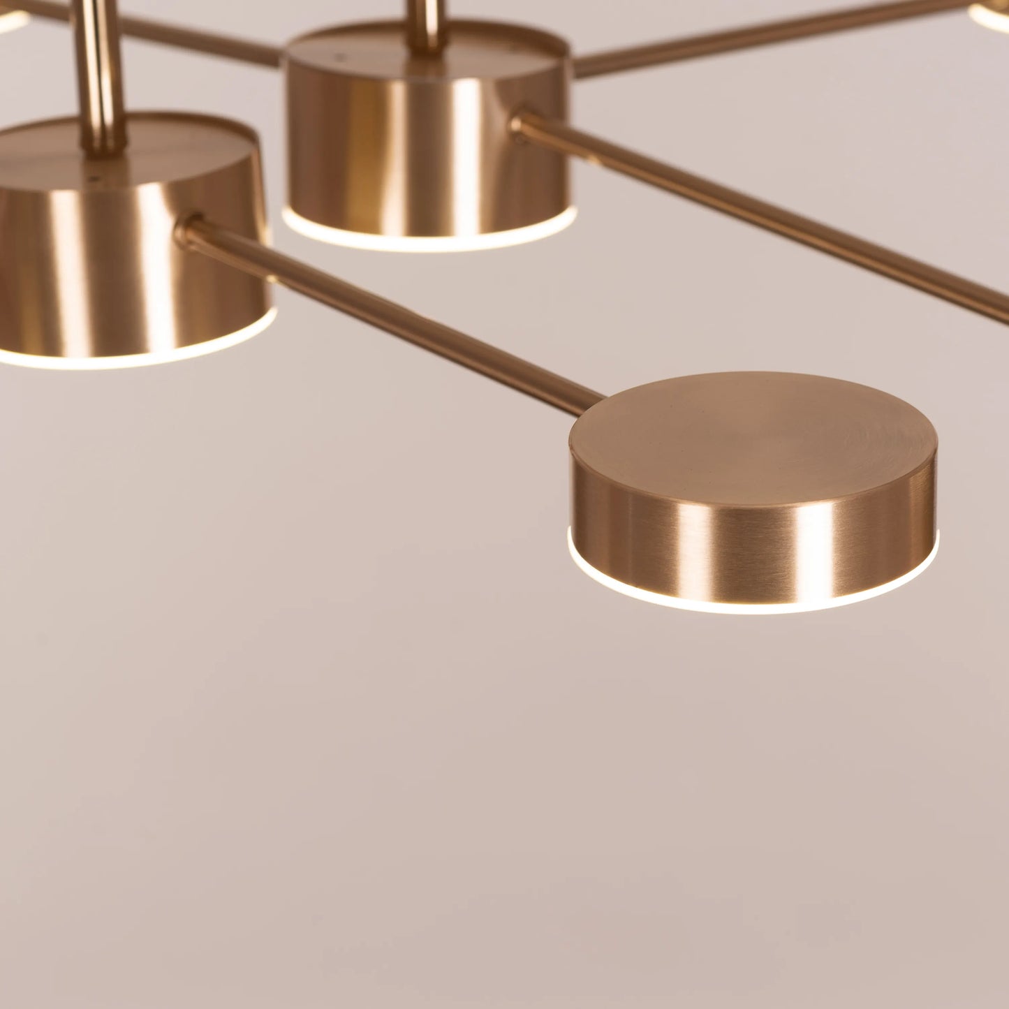 Walk On By (Gold, Dimmable LED with Remote Control) Ceiling Chandelier