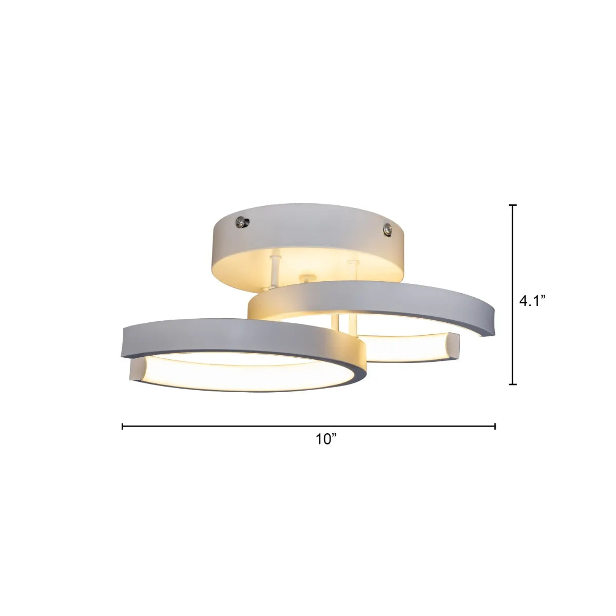 Contemporary ceiling light featuring three-color dimmable LED.