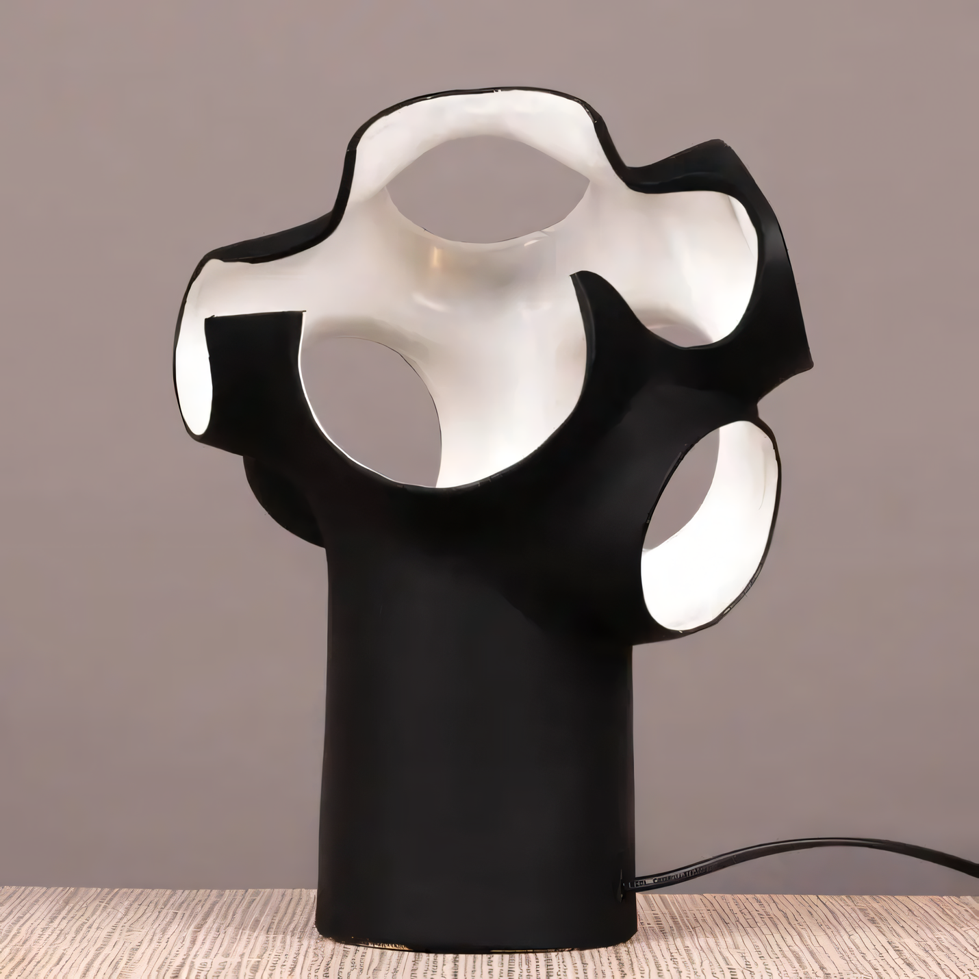Beautifully crafted shade diffusing warm, inviting light