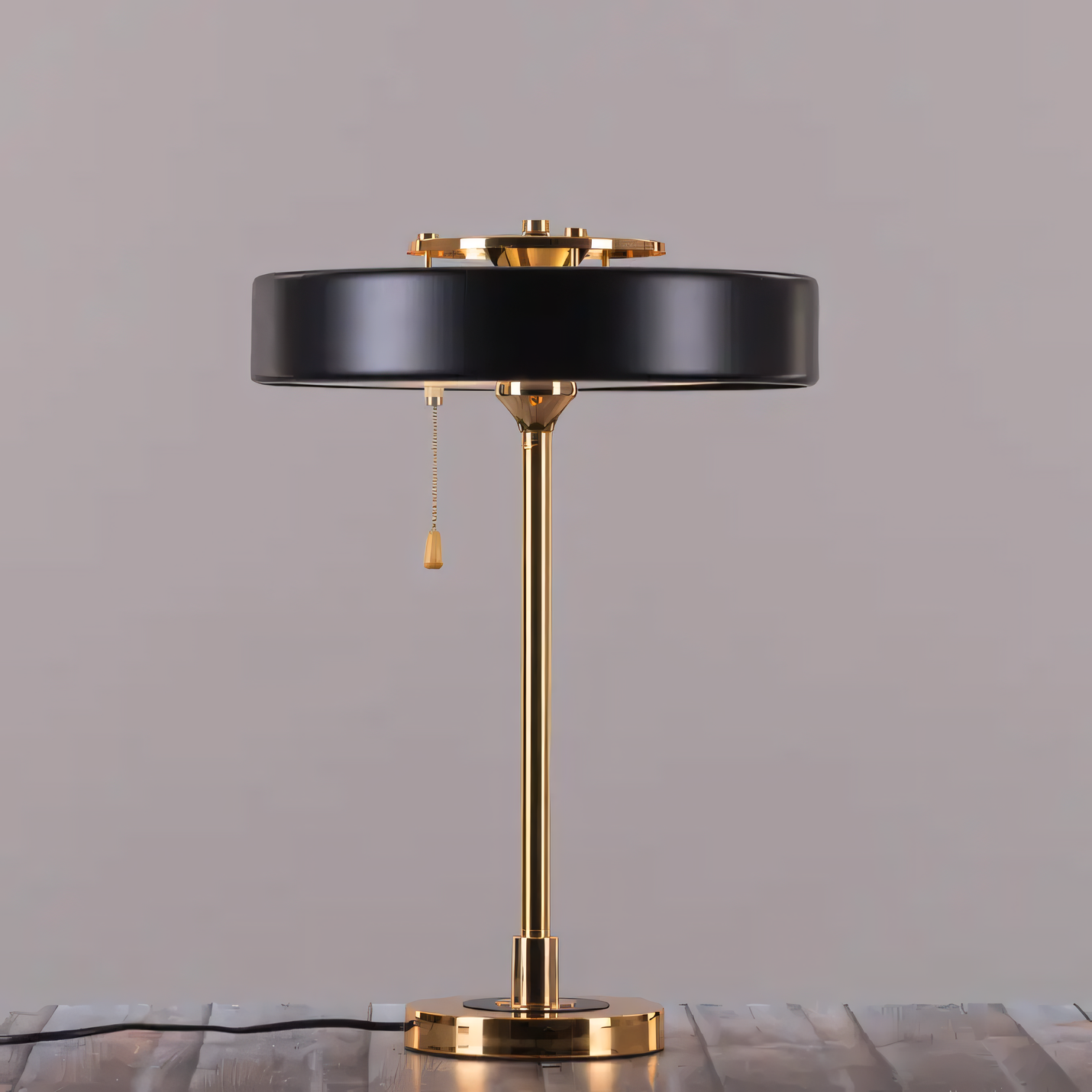 Black mirror finish metallic shade