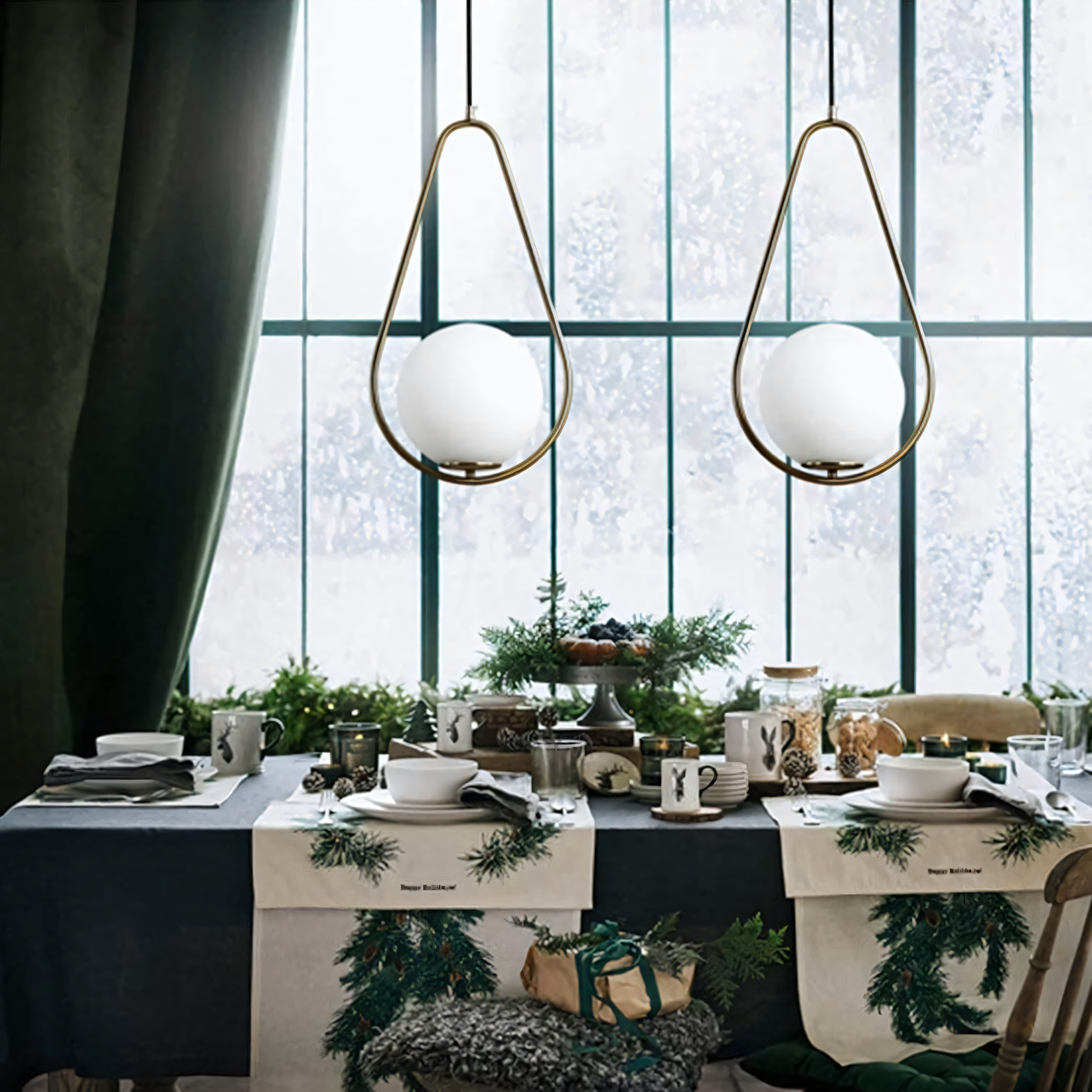 Elegant Elaeis Hanging Light in Luxury Hotel Lobby