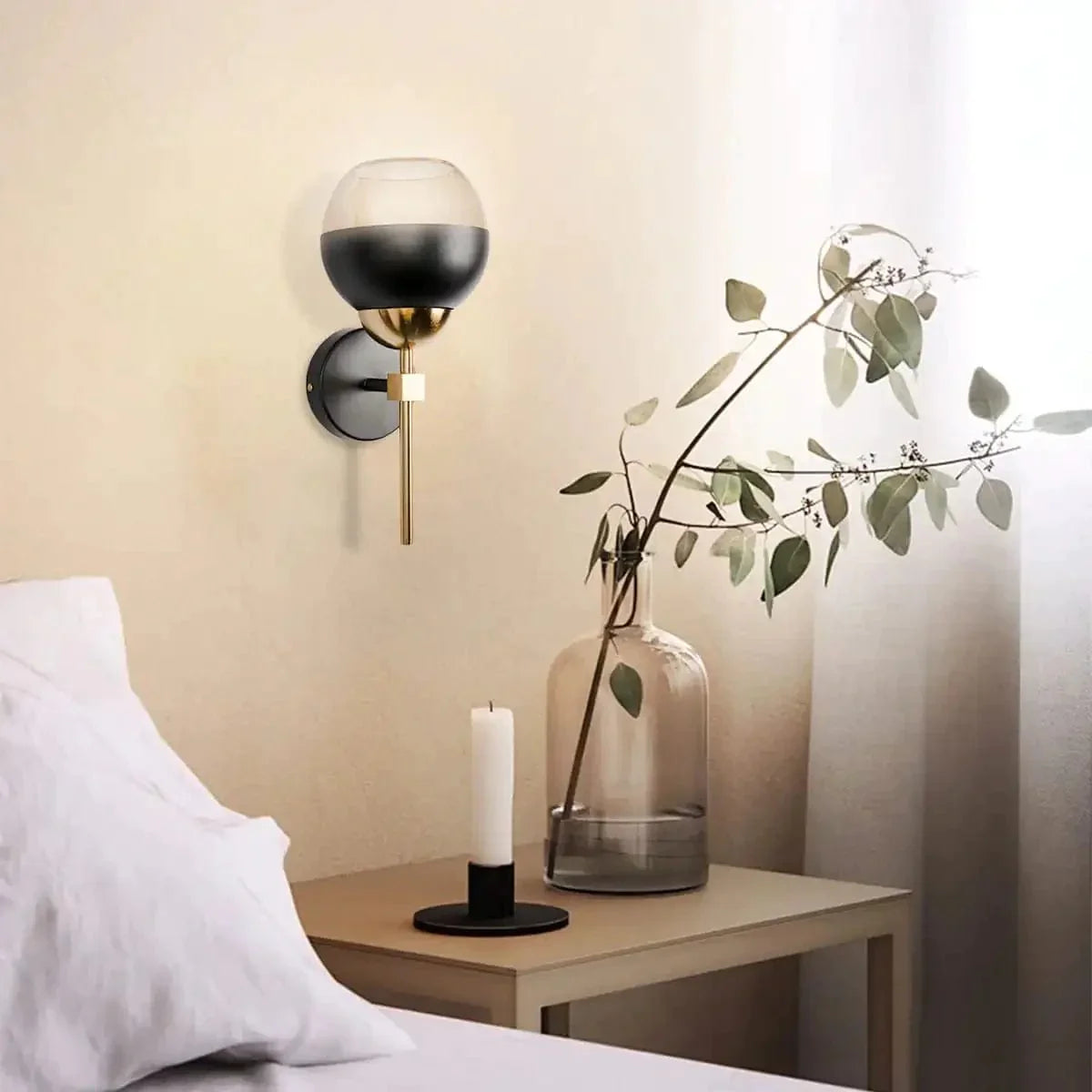   Antique gold fairy wand wall sconce