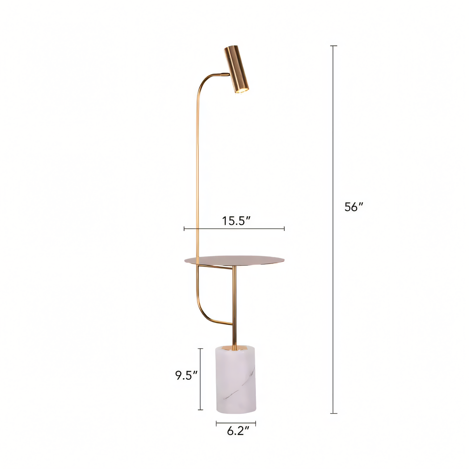 Sophisticated Marble Lamp with Gold Accents