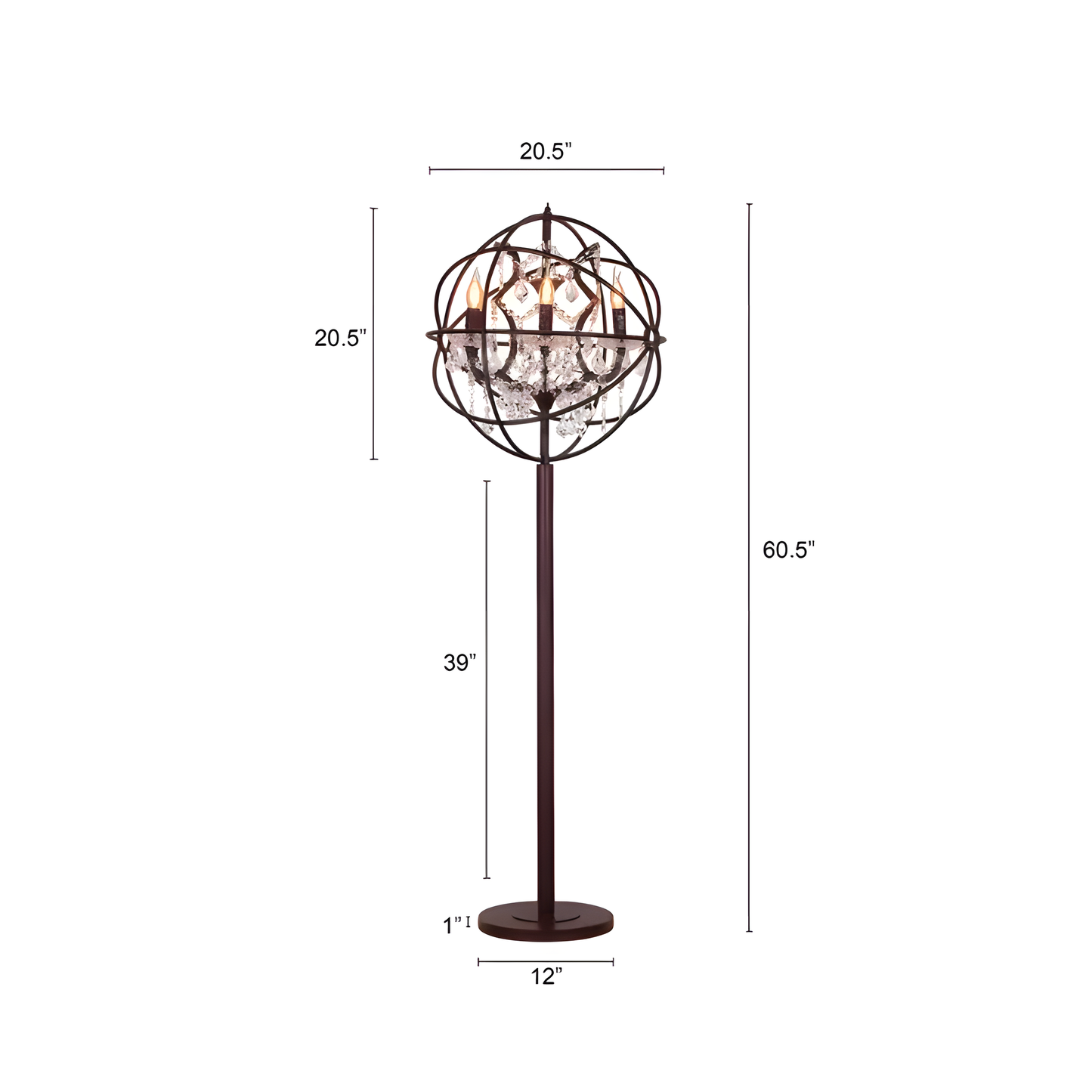 Moonlight Rendezvous (Antique Rust Finish) Floor Lamp