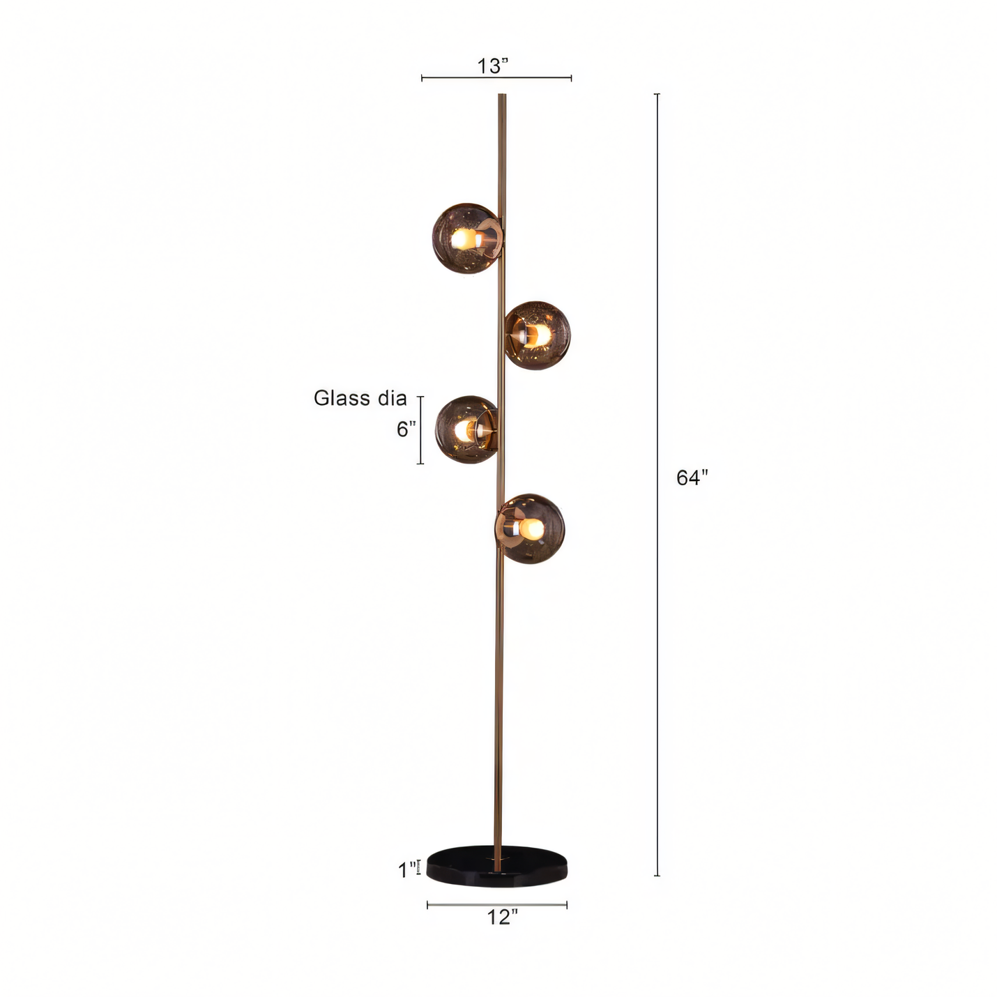 Timeless and Elegant Matte Gold and Marble Floor Lamp