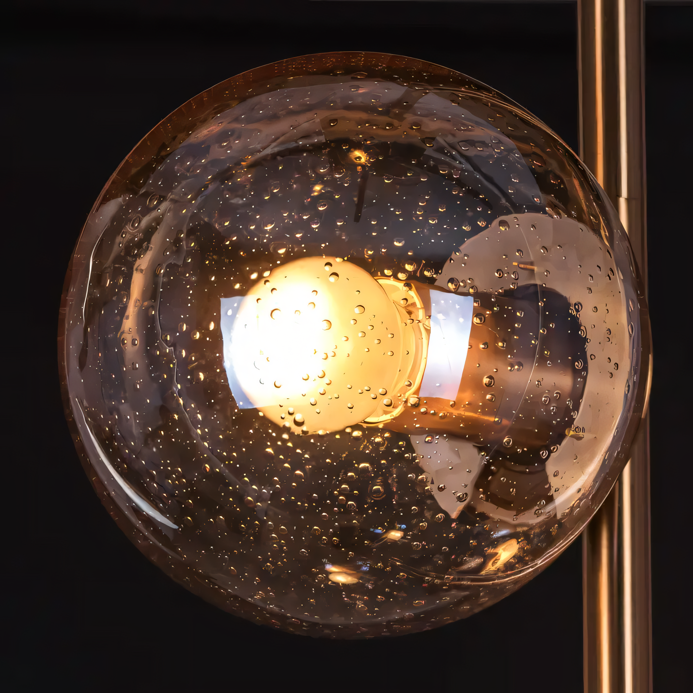 Luxurious Matte Gold and Black Marble Floor Lamp for Refined Ambiance