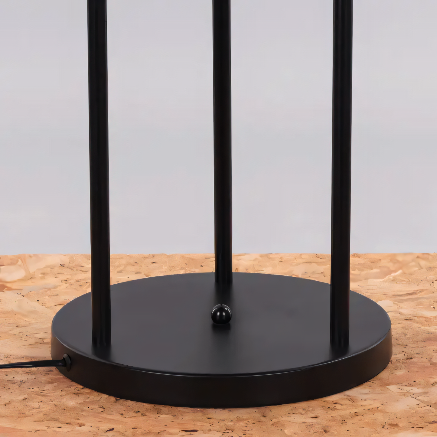 Refined fabric shade of the Shelf Help Black Floor Lamp