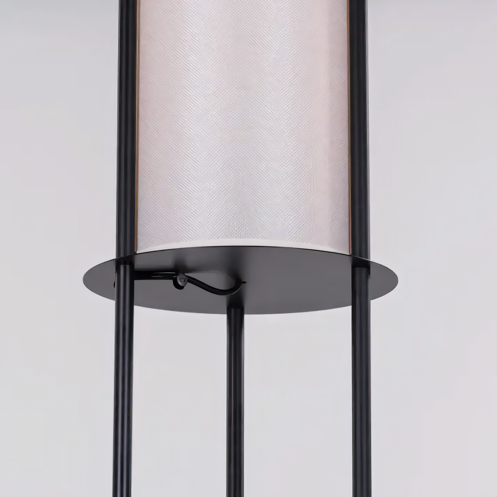 Warm and inviting glow from the Shelf Help Black Floor Lamp