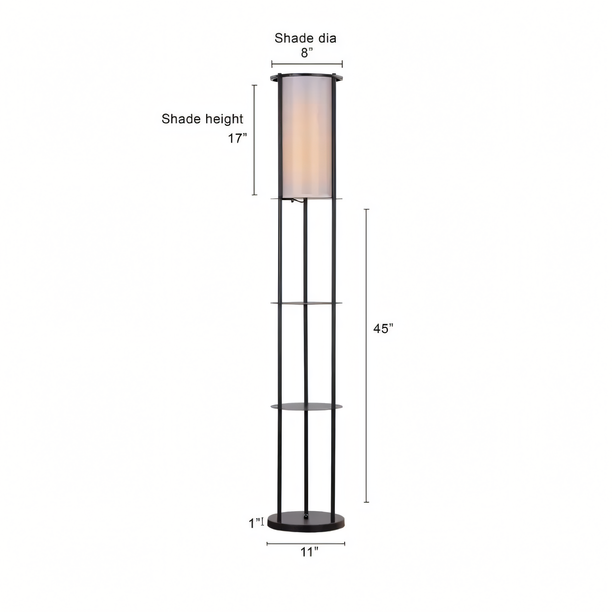 Carefully crafted black floor lamp for a luxurious living space