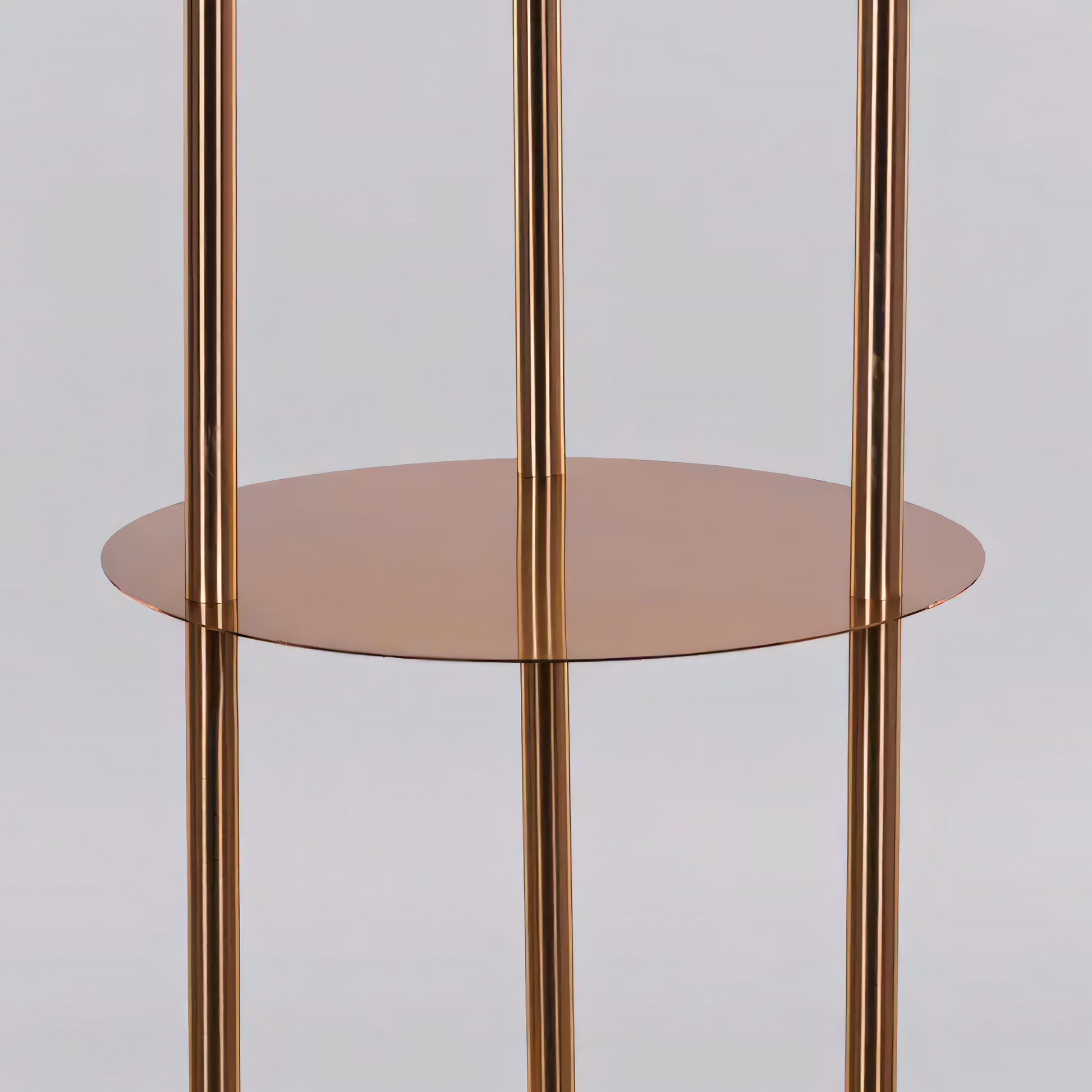 Exquisite gold floor lamp with integrated display shelf