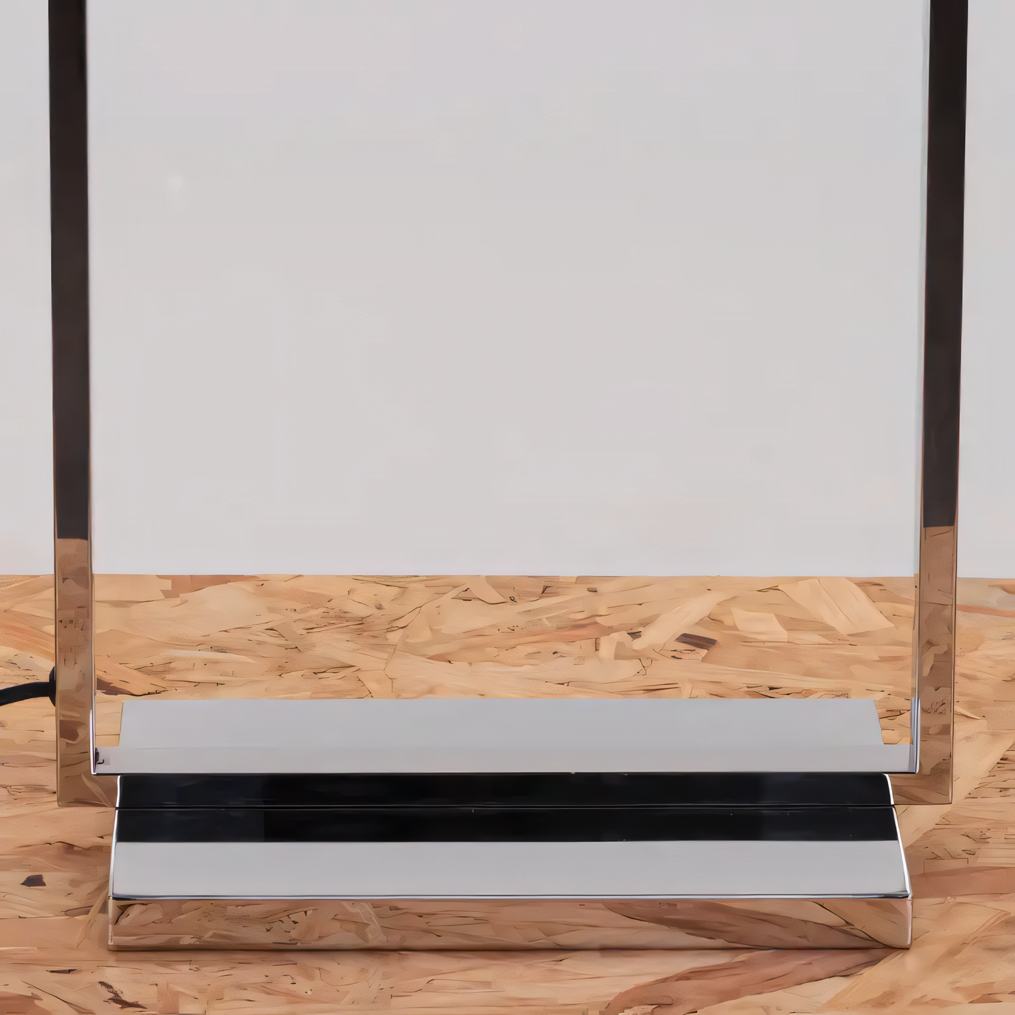 Beautifully Crafted Chrome and Rose Taupe Floor Lighting