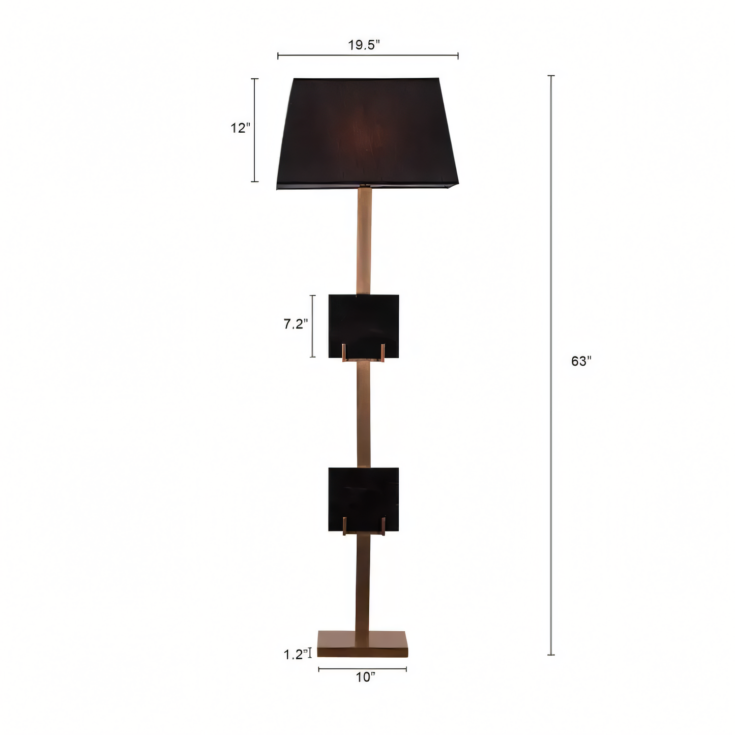 Marbled (Black) Floor Lamp