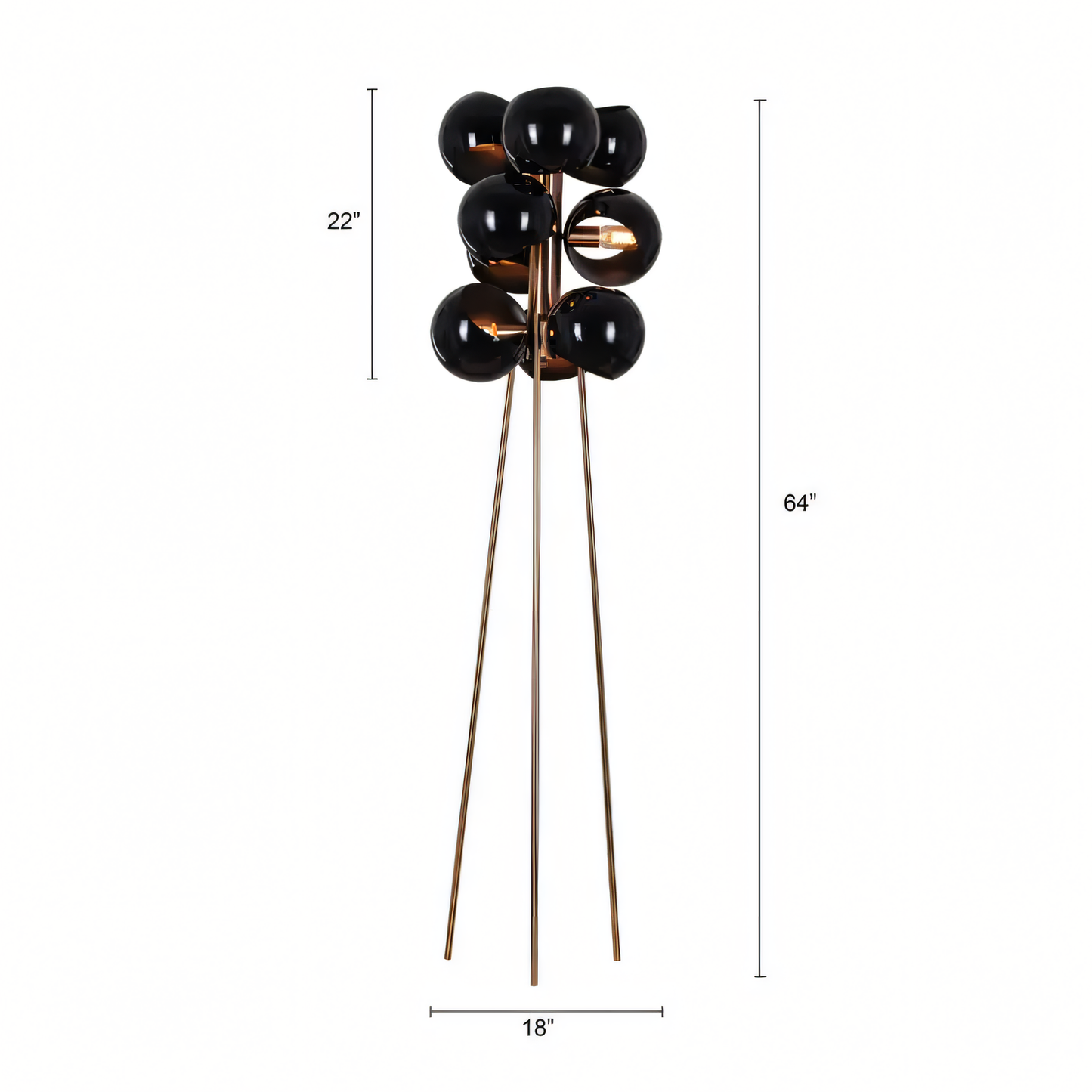 Greek To Me (Black Shade) Floor Lamp
