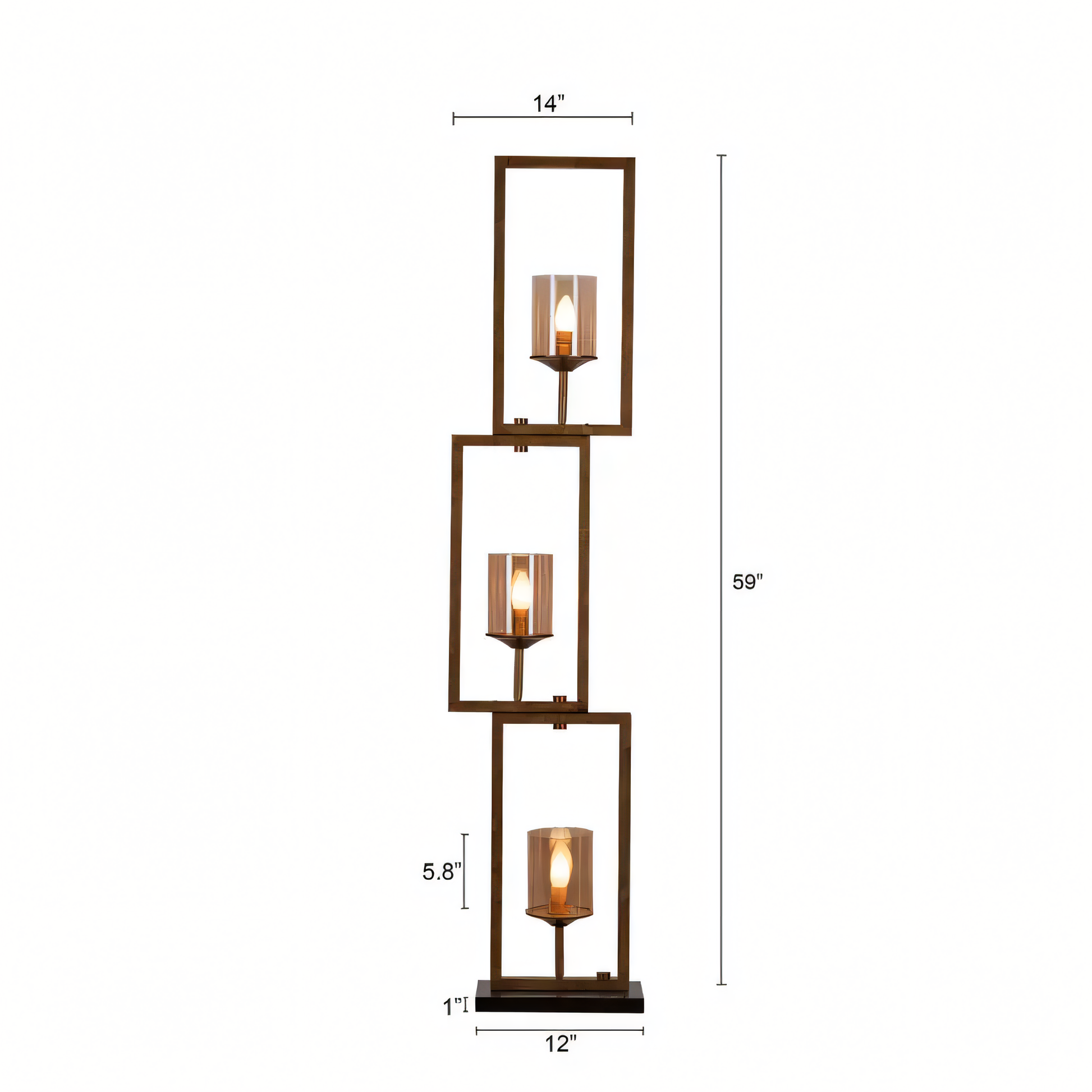 Modern floor lamp with adjustable height and swiveling shade