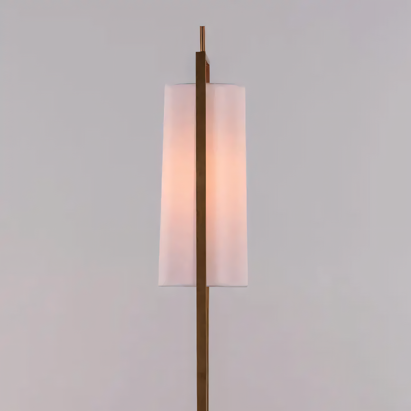 Captivating Antique-Gold Floor Lamp with Fabric Shade