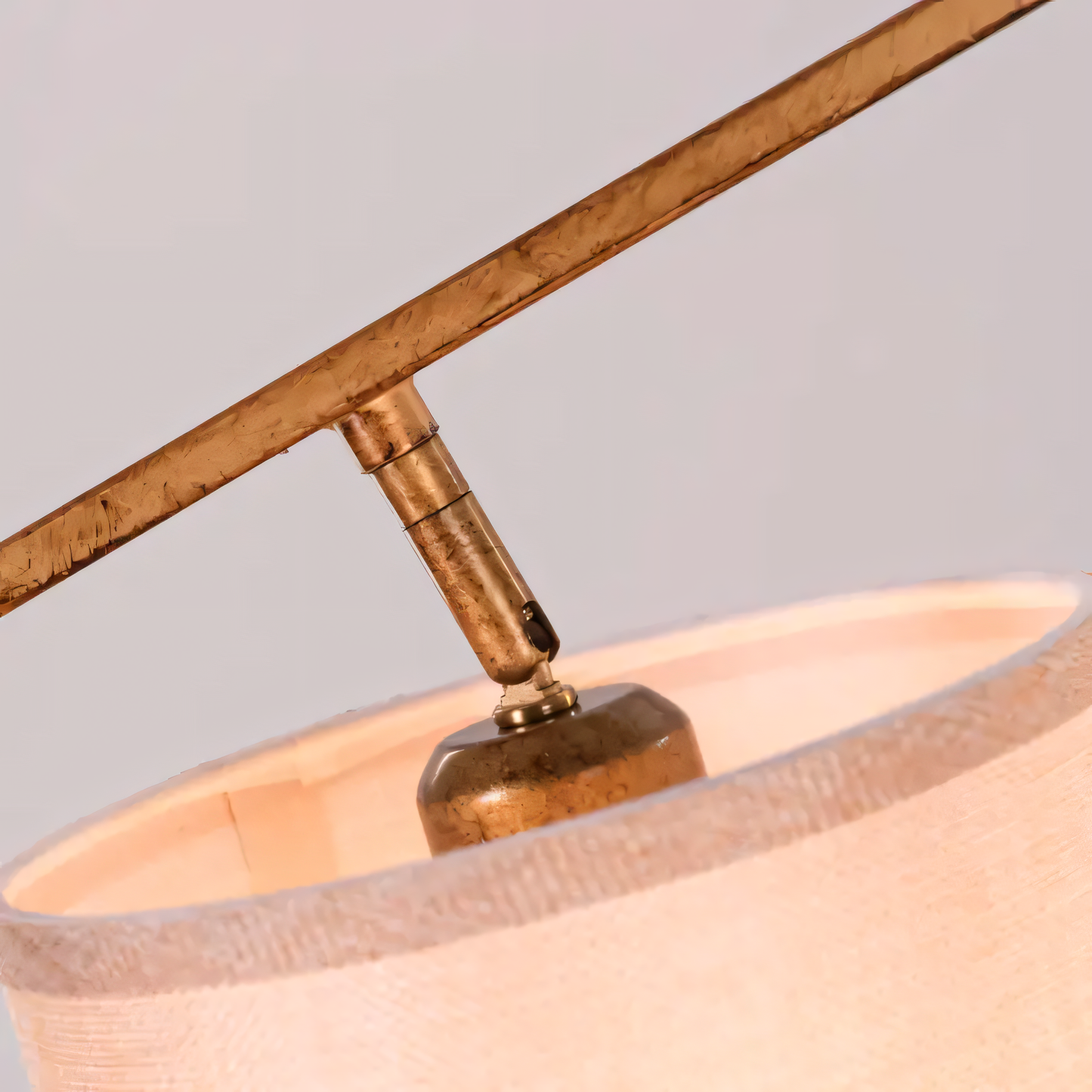 White marble base of the Effortless Signature (Beige Shade) Floor Lamp