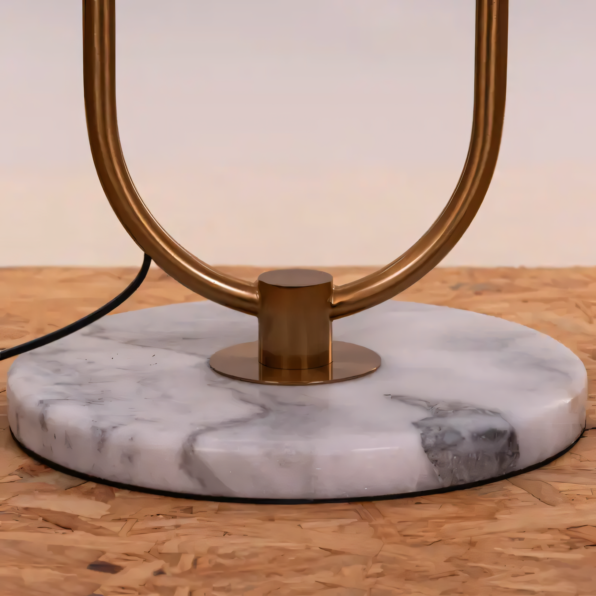 Elegant glass shade and marble base