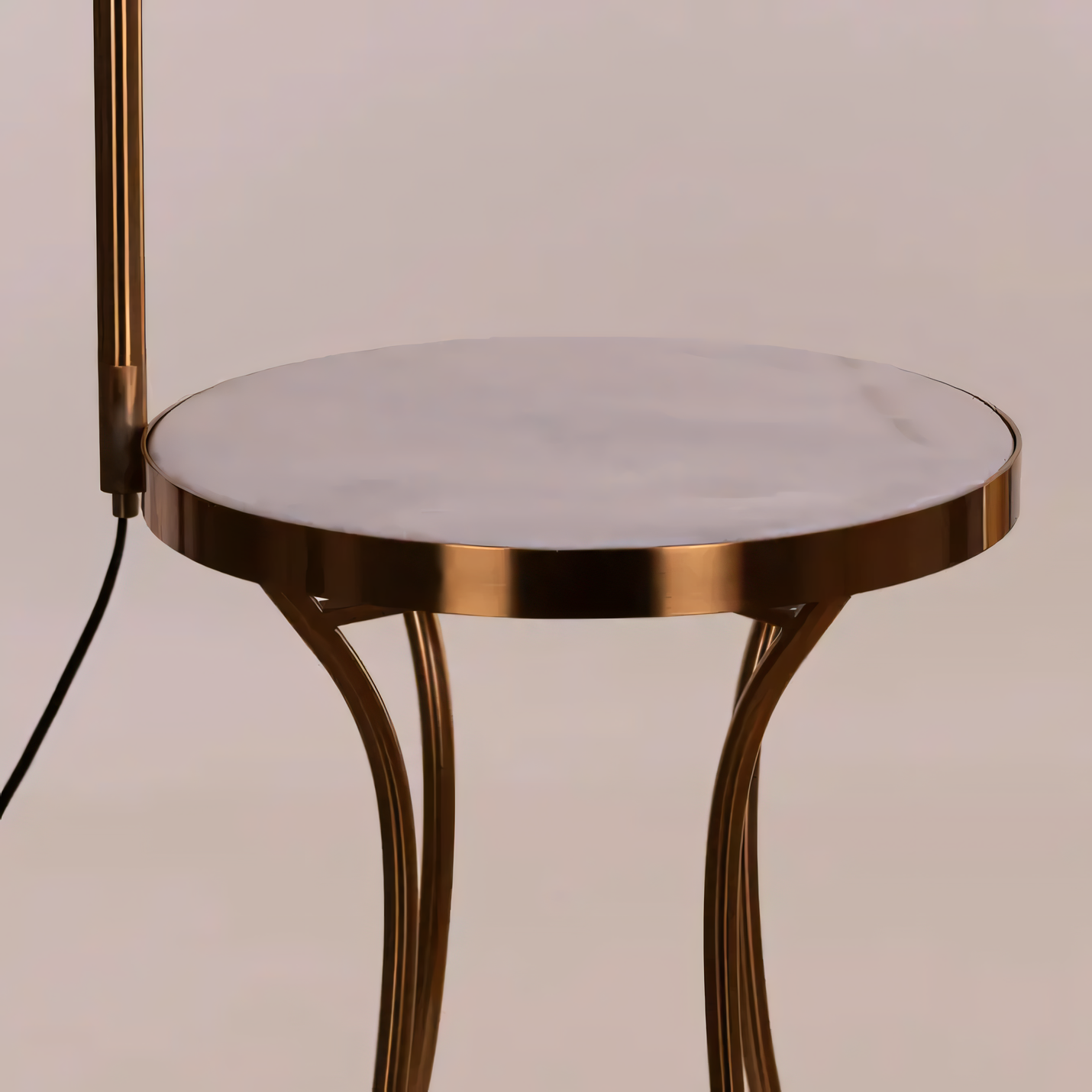 Bird In Hand (Faux Feather Shade) Marble Floor Lamp