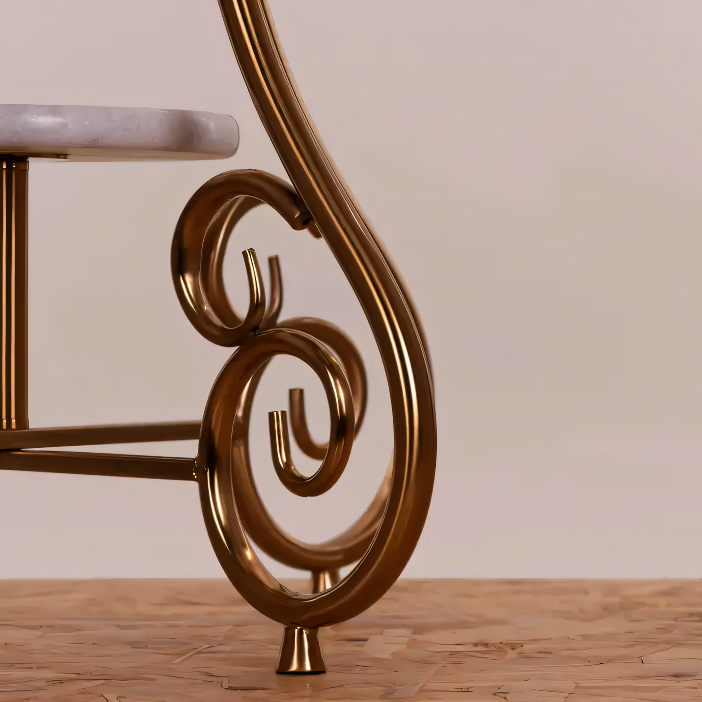 Bird In Hand (Faux Feather Shade) Marble Floor Lamp