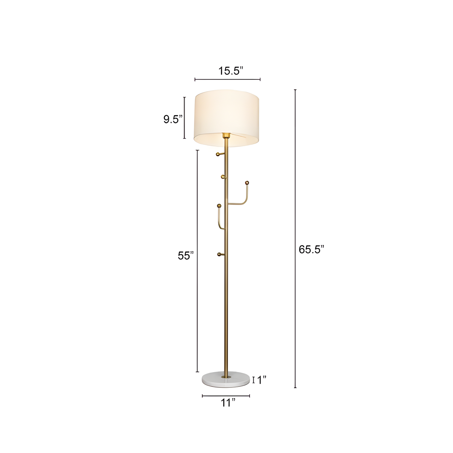 Warm, diffused glow of the Discovered (Marble) Floor Lamp