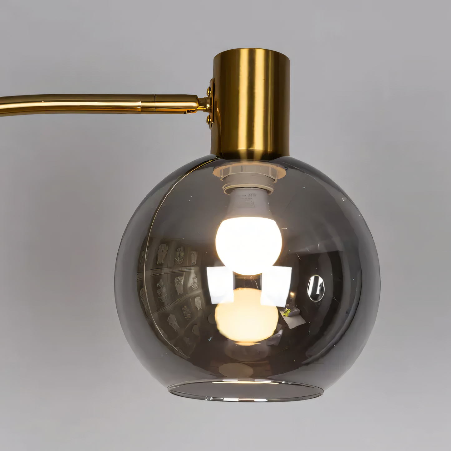 Elegant and sophisticated Jet Lag (Marble) Floor Lamp in a modern living room setting