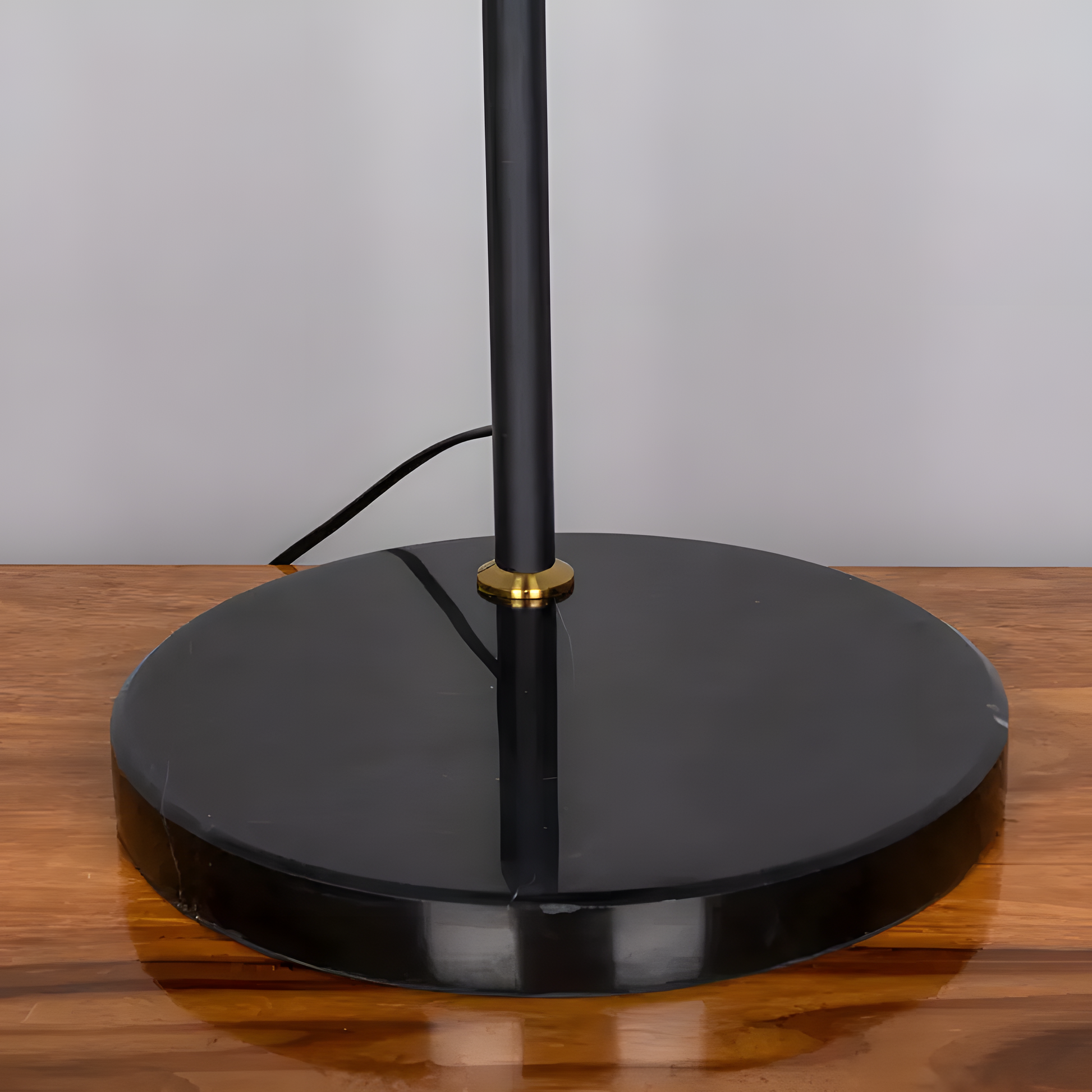 Acrylic diffuser and marble base floor lamp