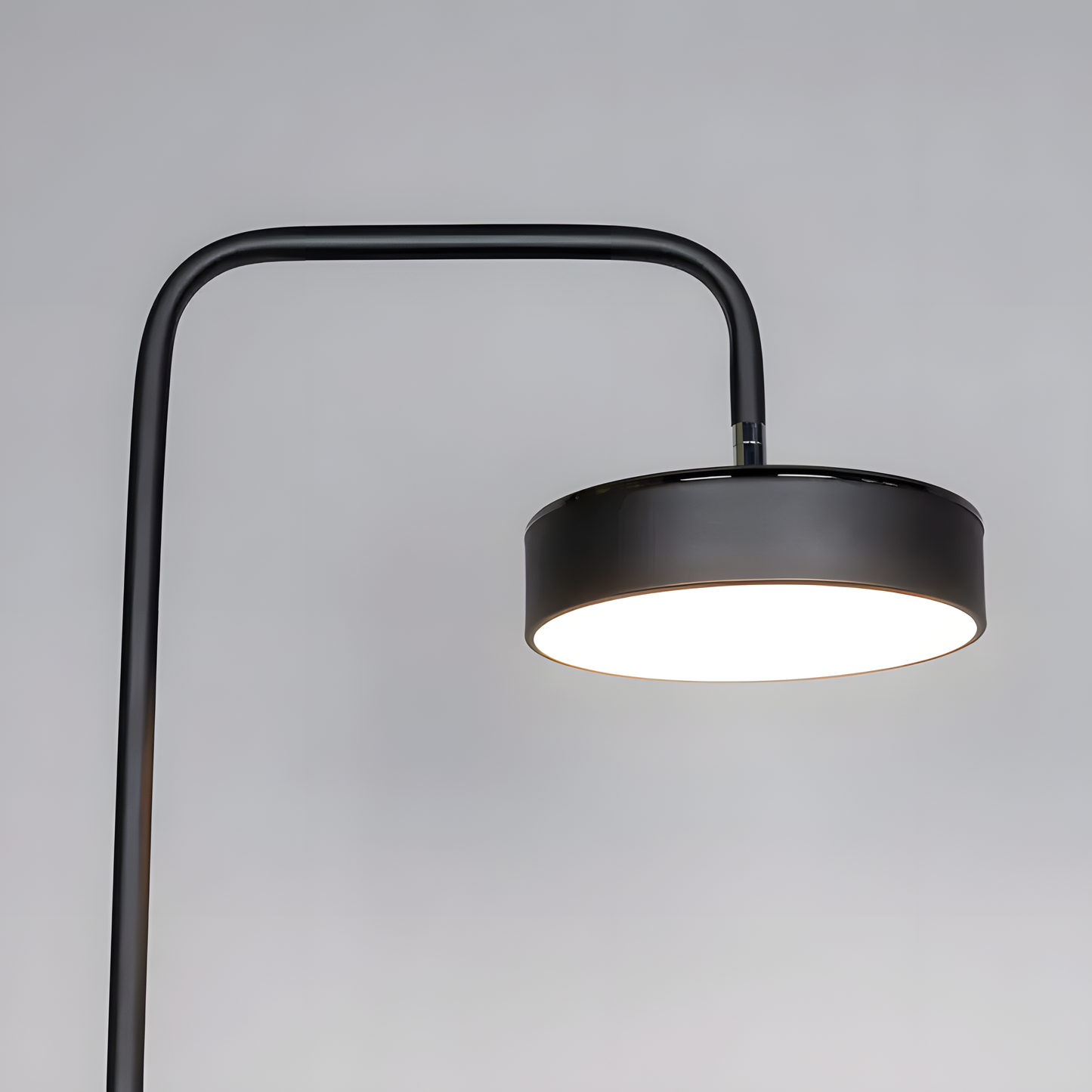 Captivating black and neutral floor lamp