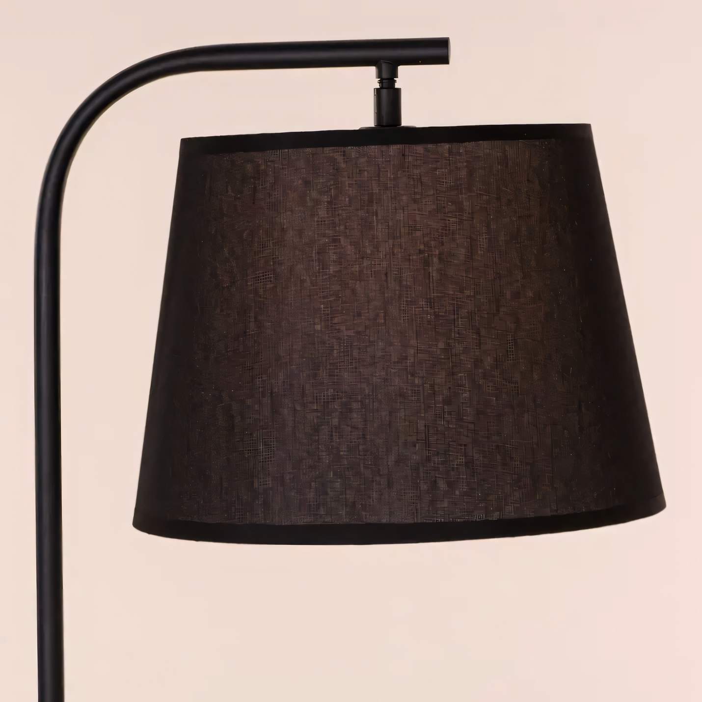Sleek Black Lamp with Marble Base