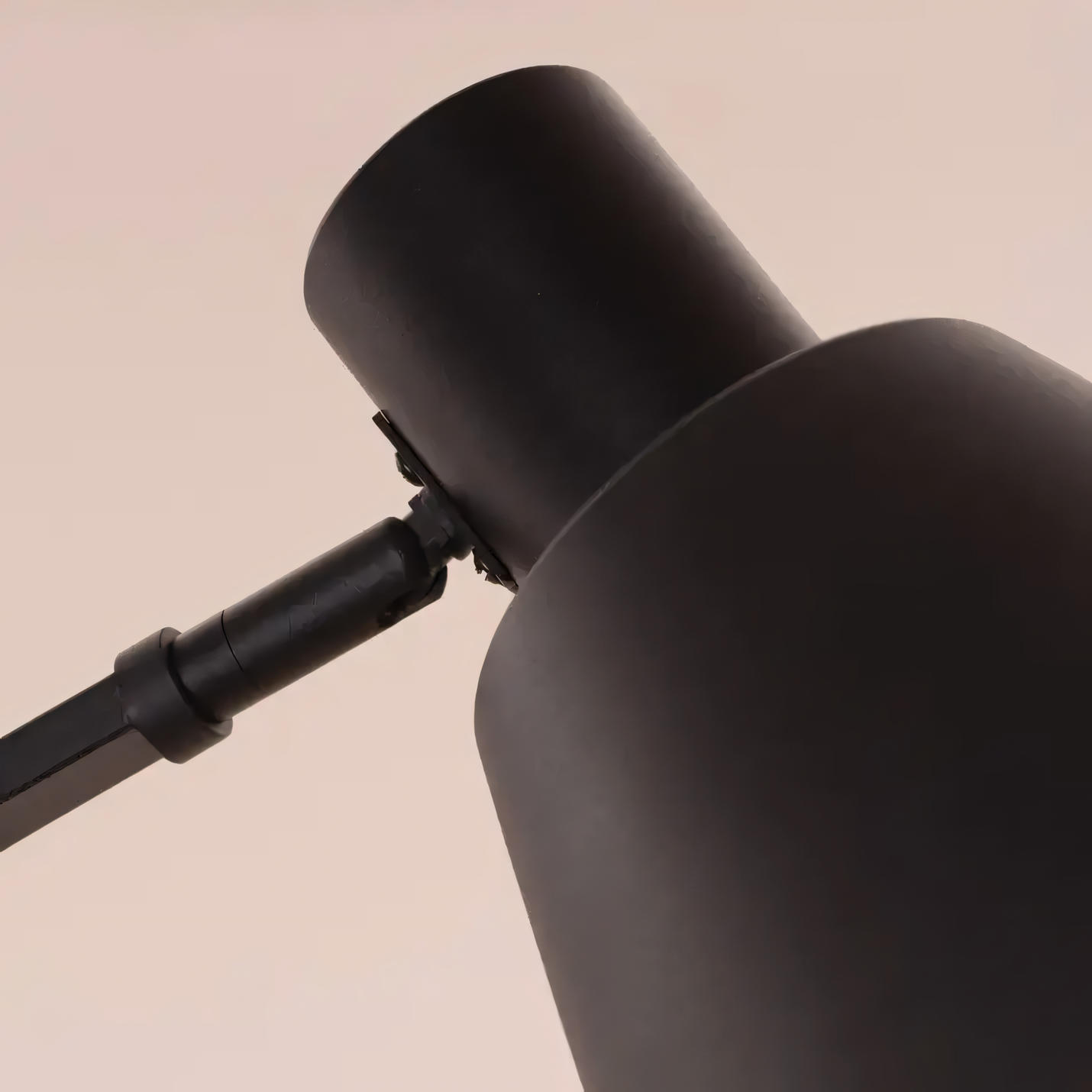 Warm and inviting ambiance created by black and white floor lamp