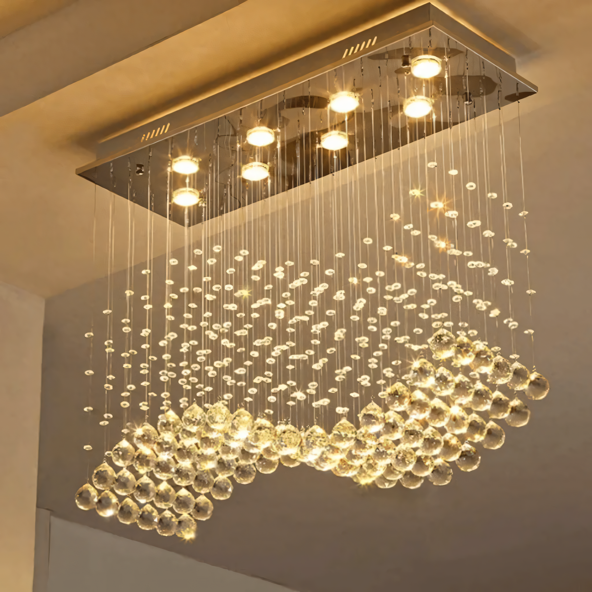 Cascading Crystal Chandelier