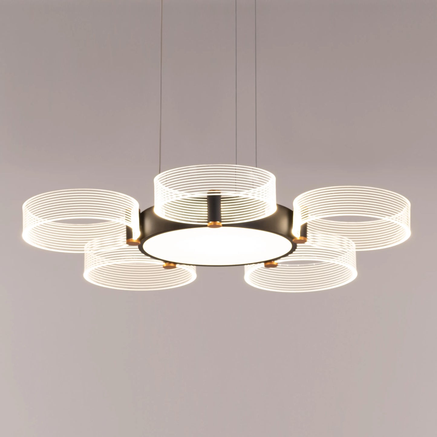 Meet And Greet (Large, 5 Head, Dimmable LED with Remote Control) Chandelier
