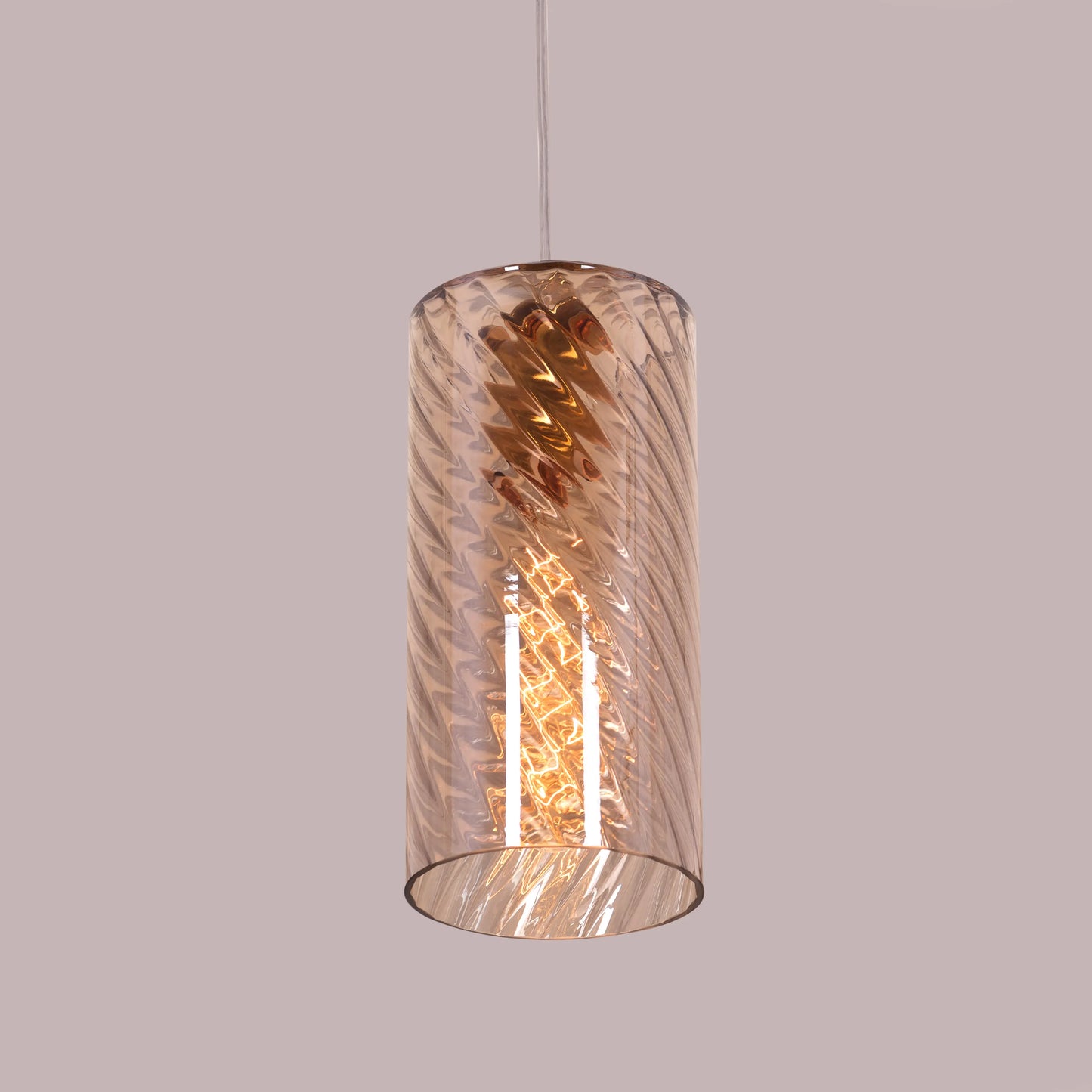 No Words (Smokey Grey, Amber) Glass Pendant Light