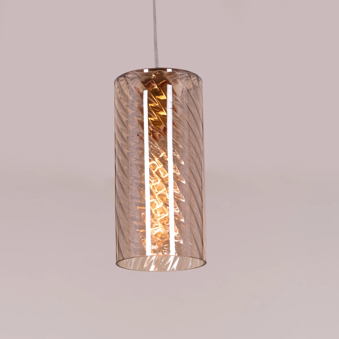 No Words (Smokey Grey, Amber) Glass Pendant Light
