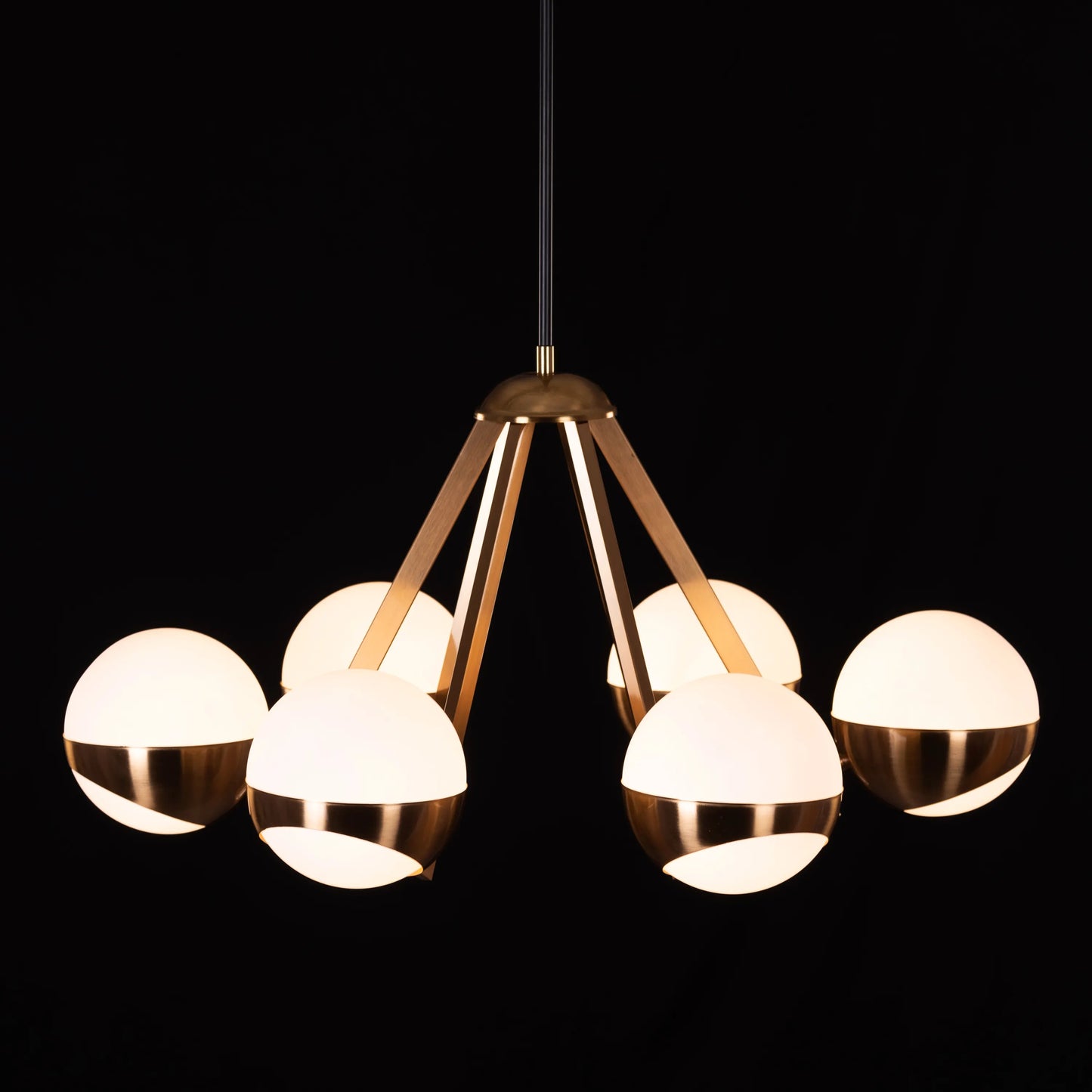 Prime Time (Gold, Dimmable LED with Remote Control) Chandelier