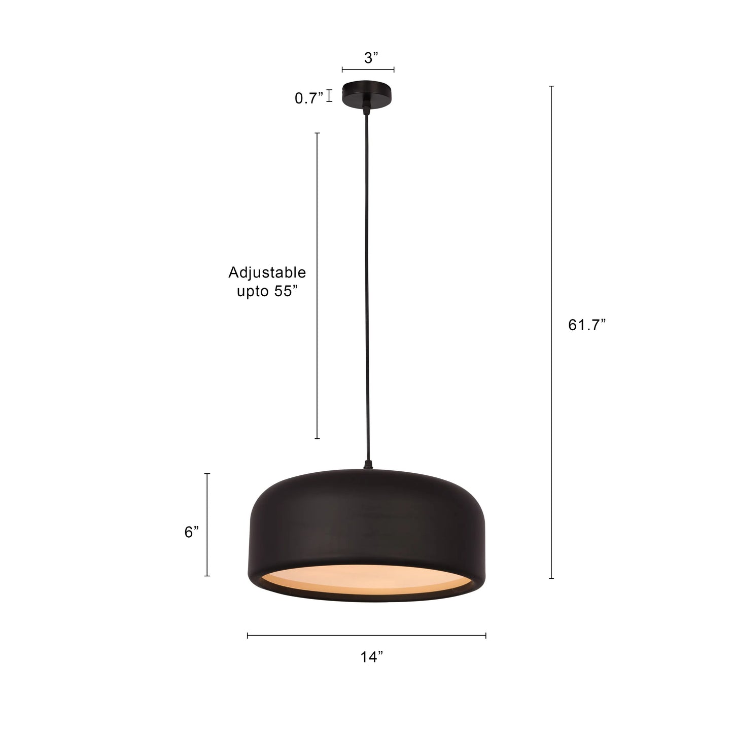 Artistic Pendant Light (3 smart LED Bulbs Included)