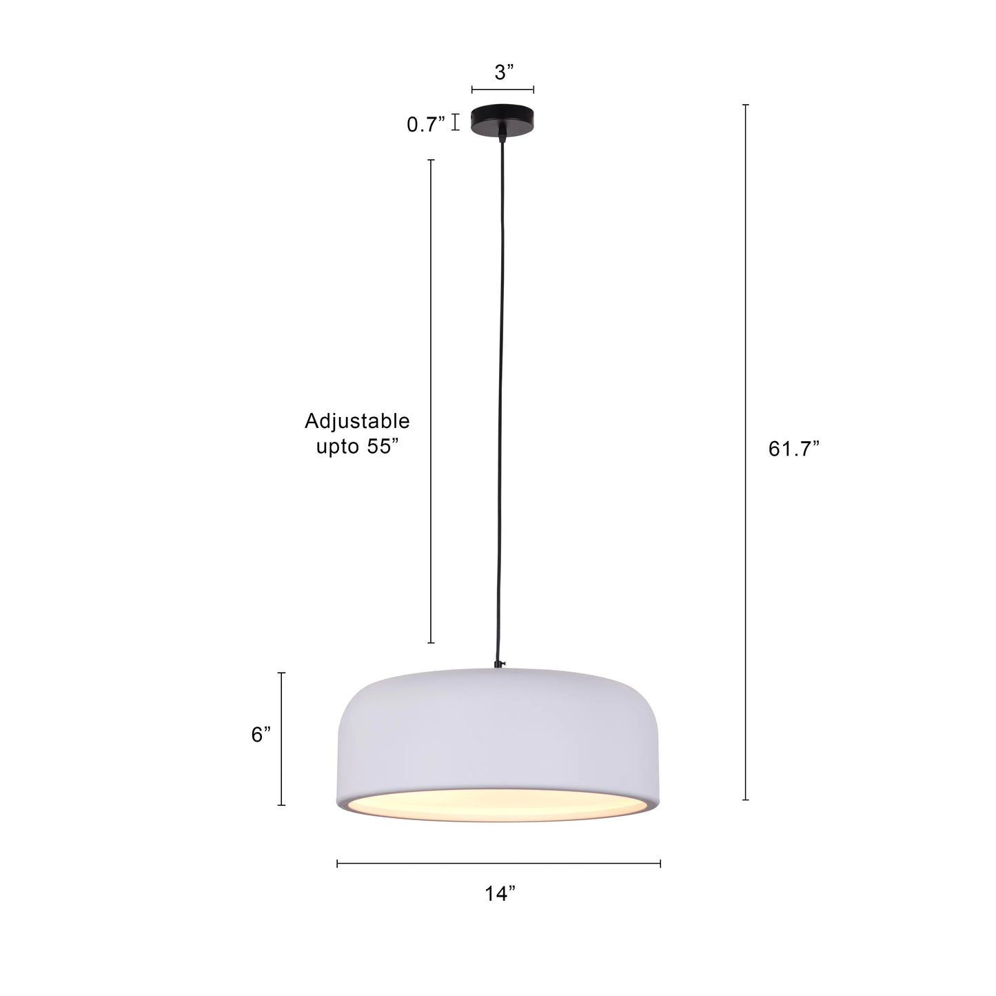 Artistic Pendant Light (3 smart LED Bulbs Included)