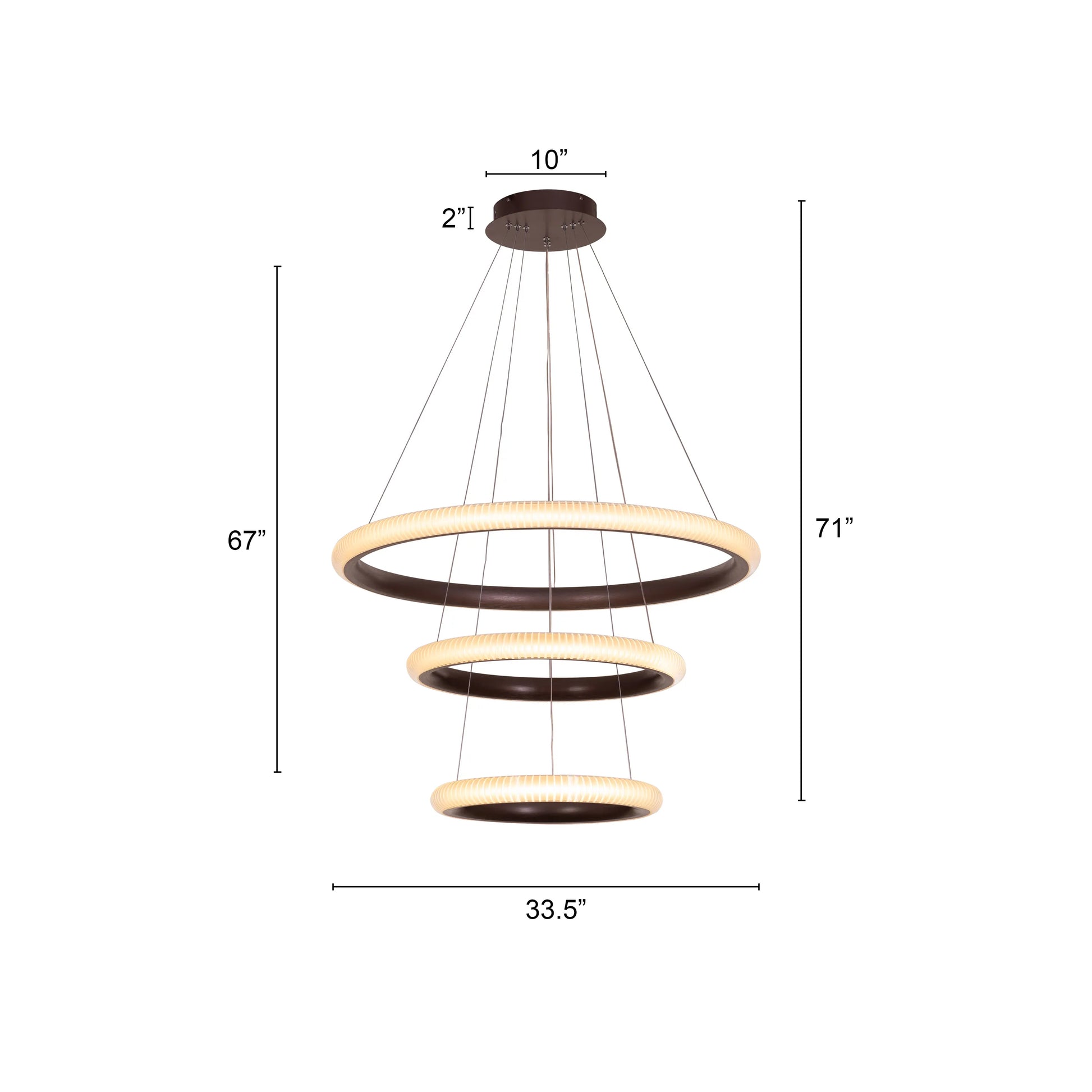 Dance All Night Chandelier in brown finish