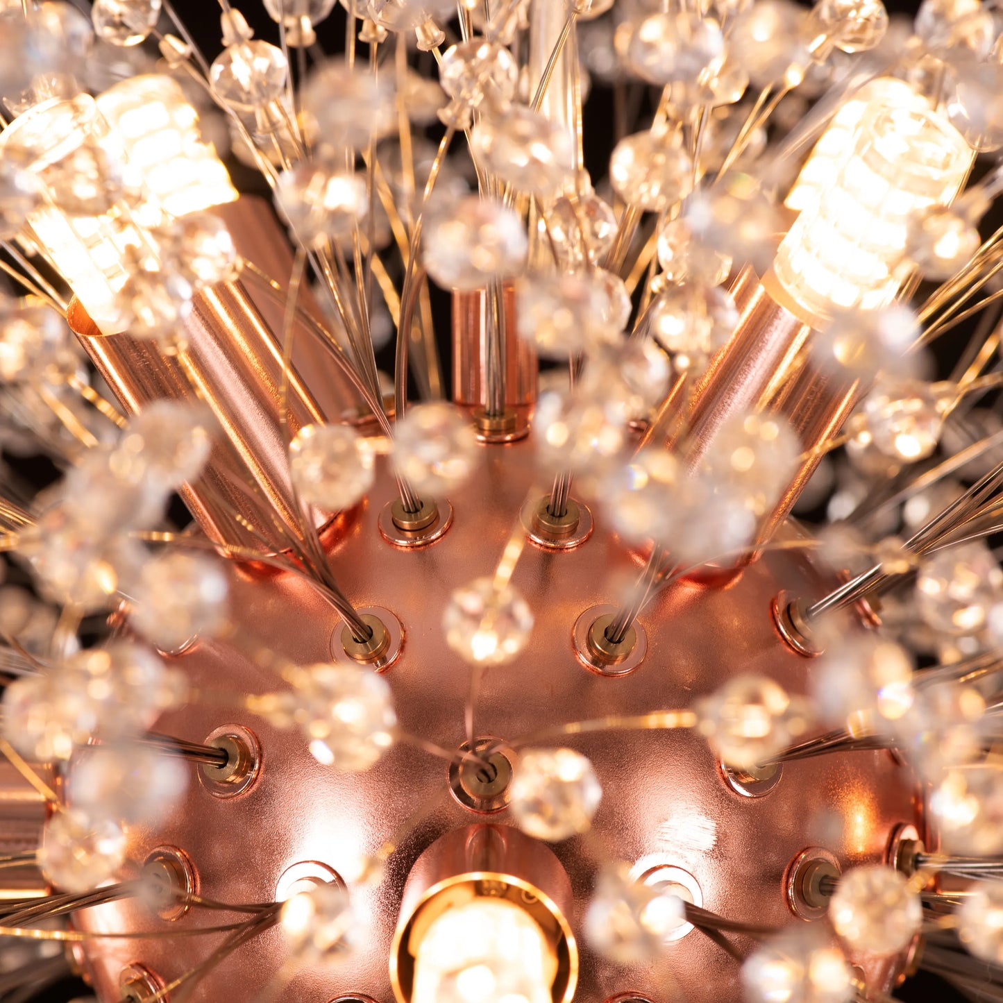 Touch The Clouds (Round, Rose Gold) Crystal Chandelier