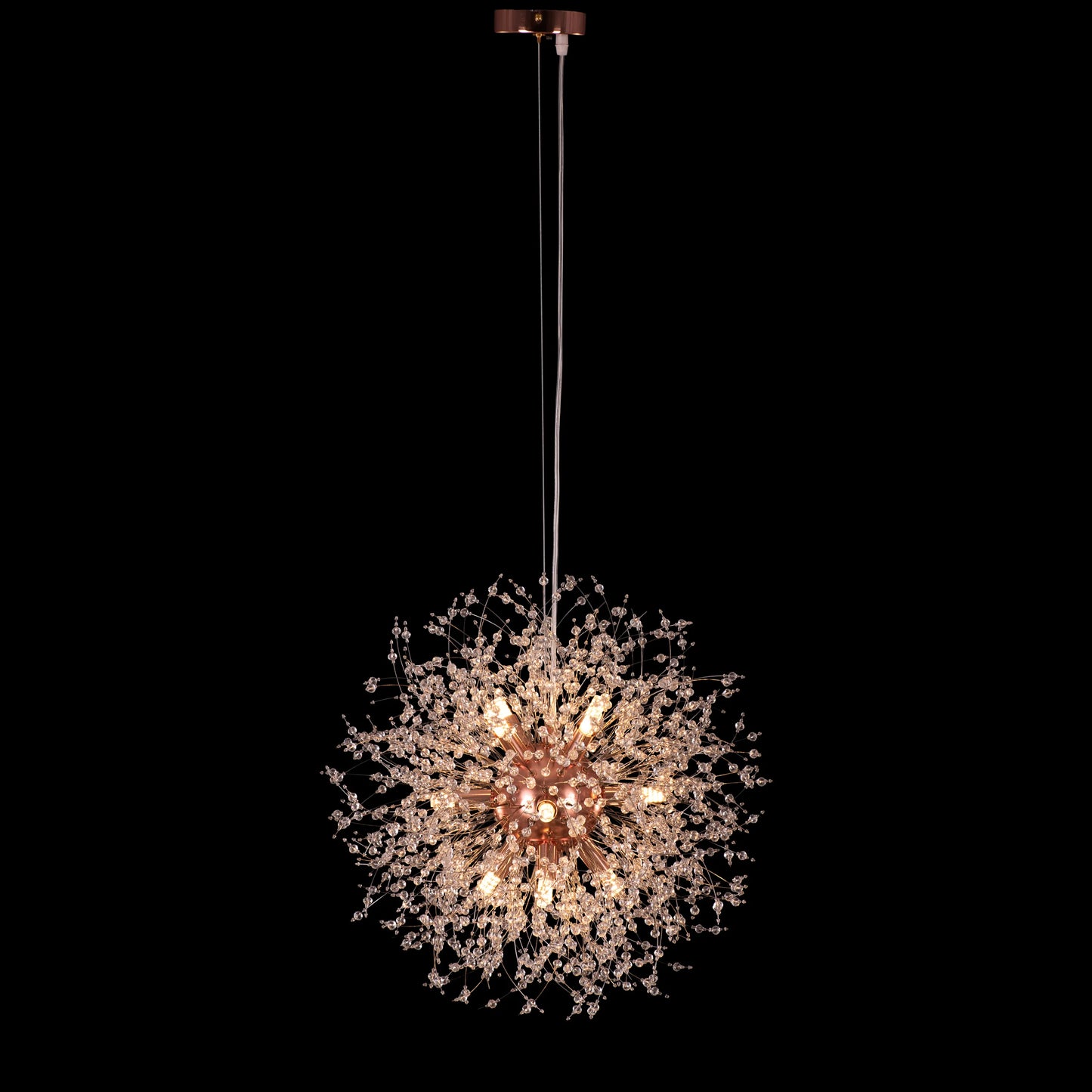 Touch The Clouds (Round, Rose Gold) Crystal Chandelier