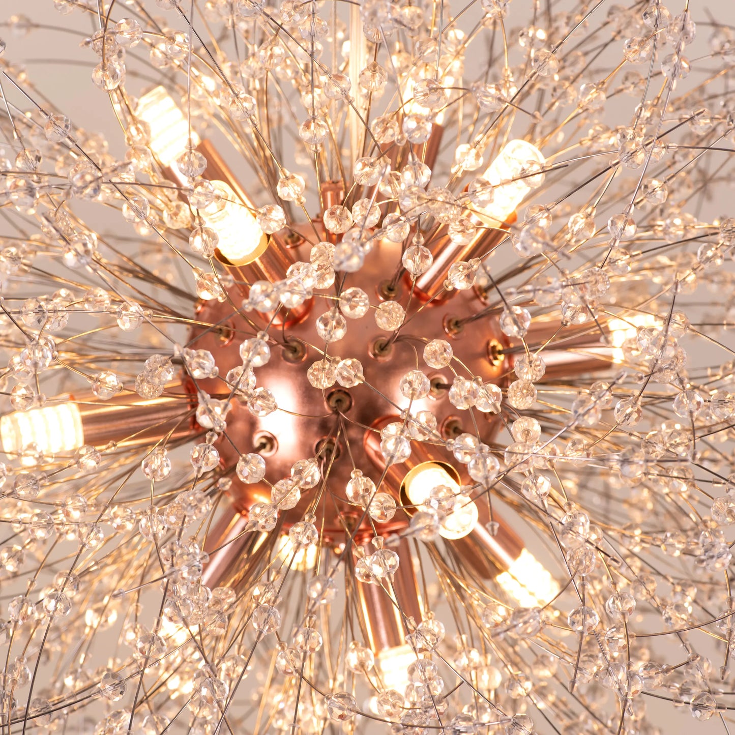 Touch The Clouds (Round, Rose Gold) Crystal Chandelier